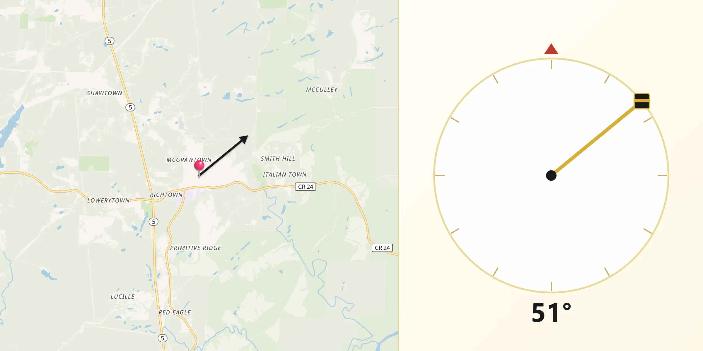 Qibla Direction from West Blocton