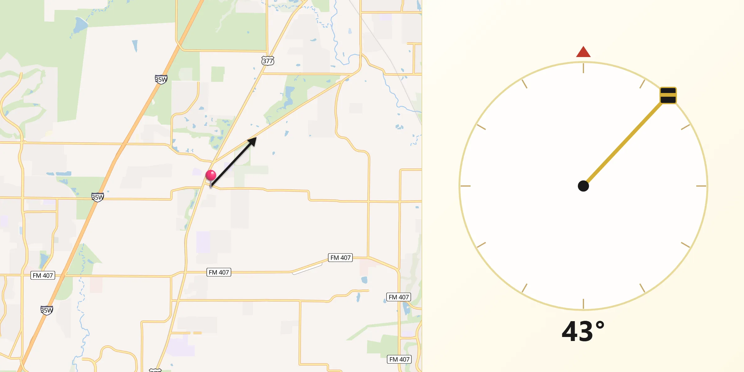 Qibla Direction from Argyle