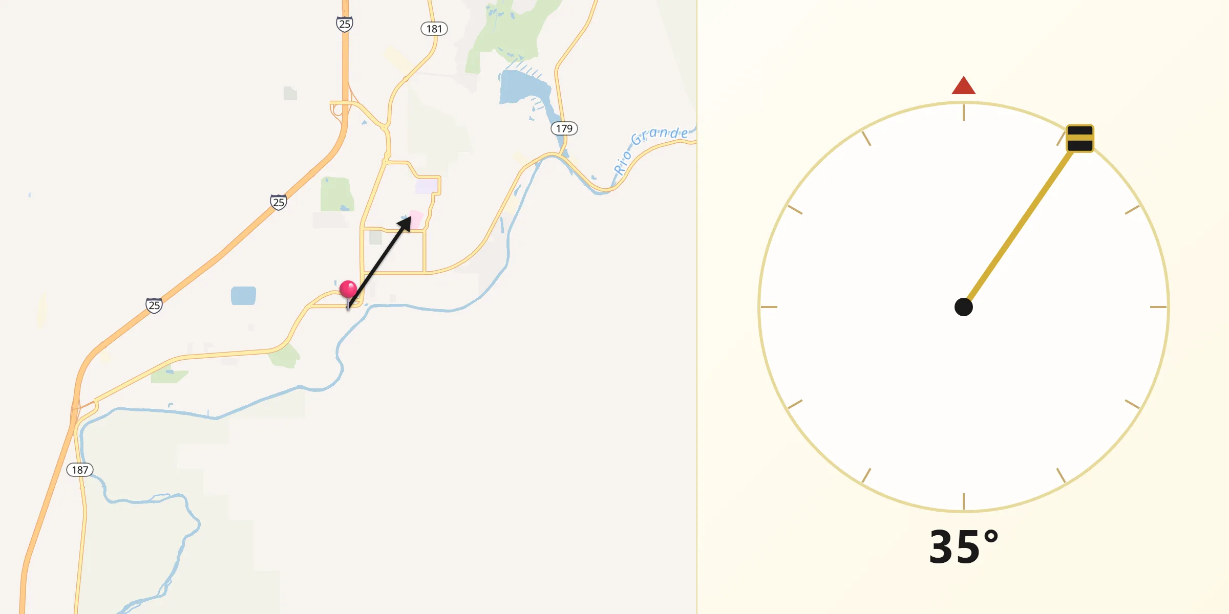 Qibla Direction from Truth or Consequences