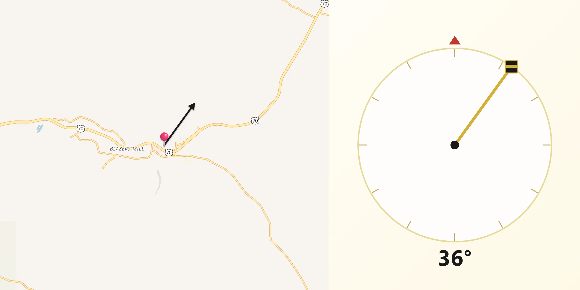 Qibla Direction from Mescalero
