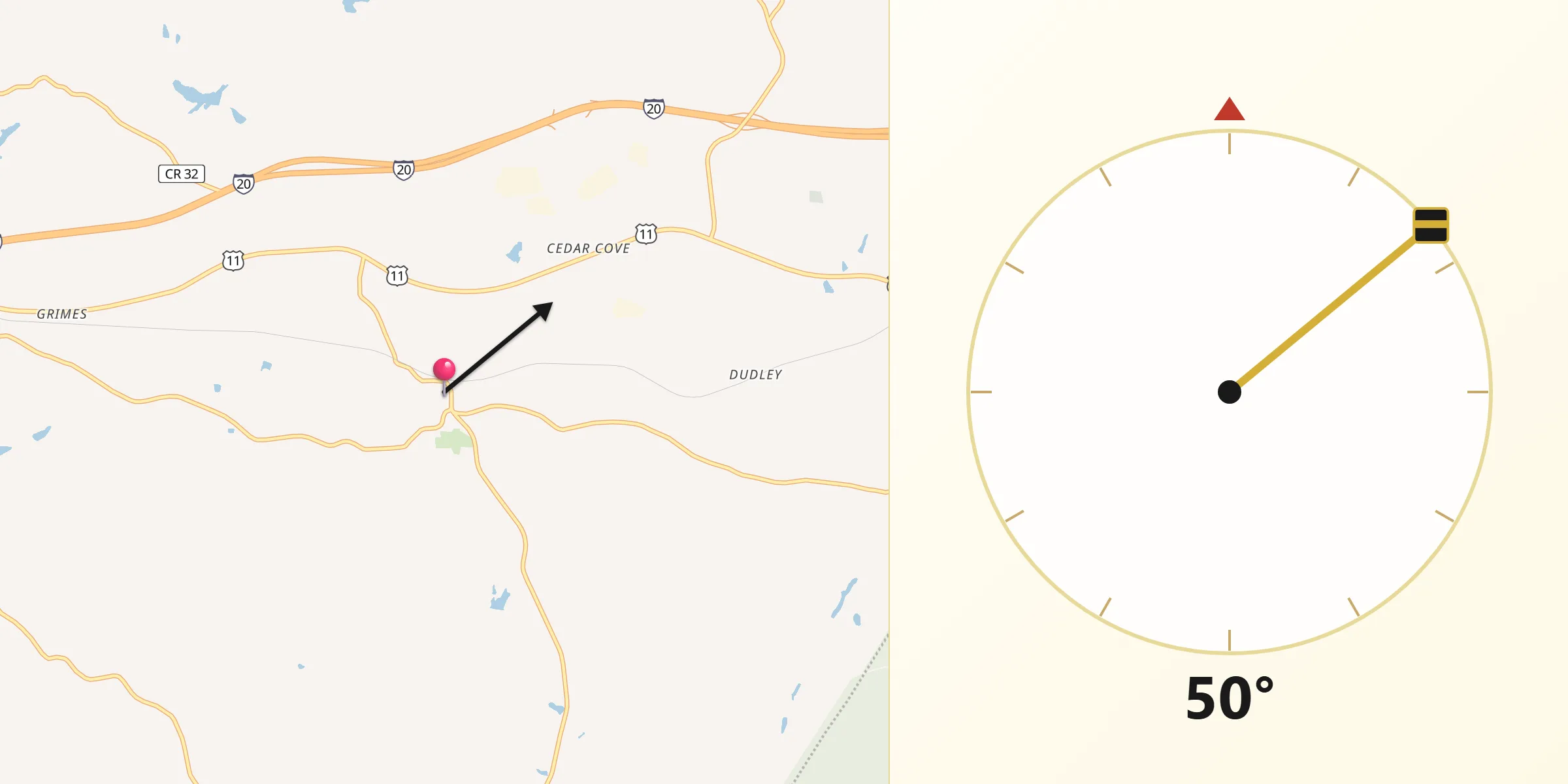 Qibla Direction from Coaling