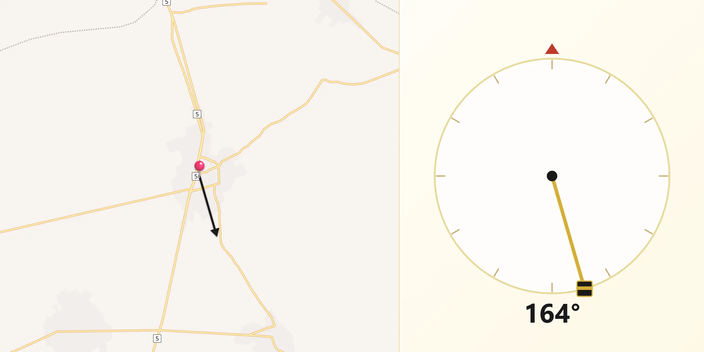 اتجاه القبلة من غباغب
