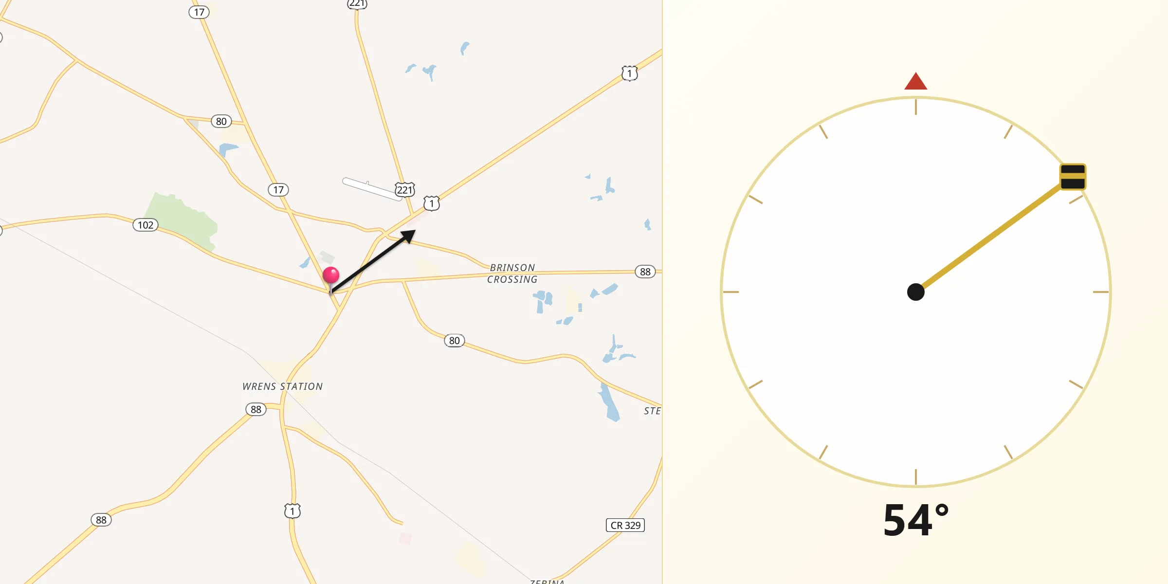 Qibla Direction from Wrens