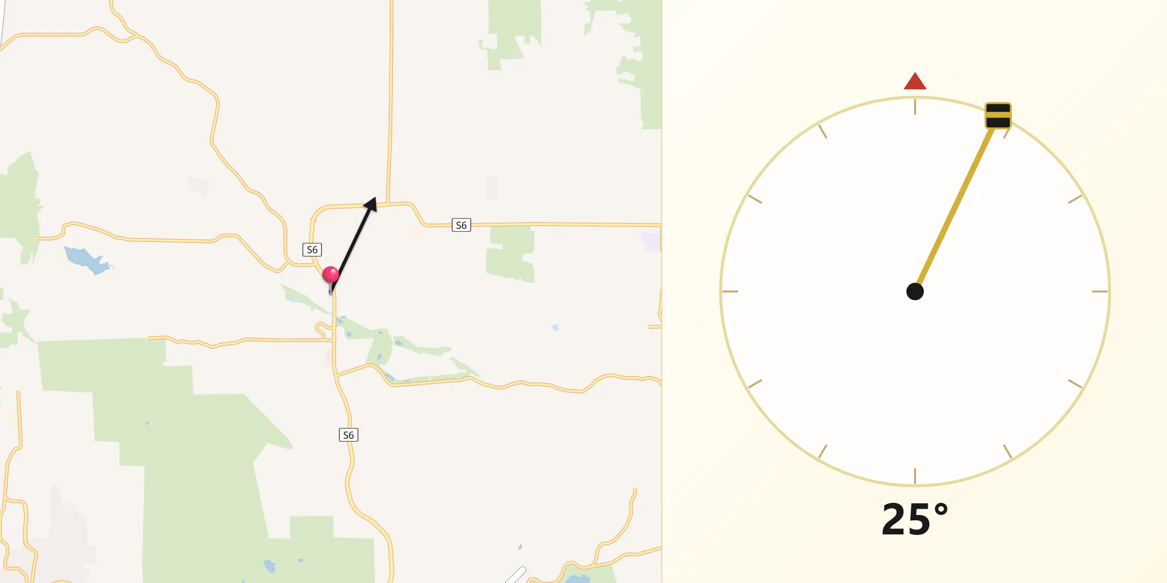 Qibla Direction from Valley Center