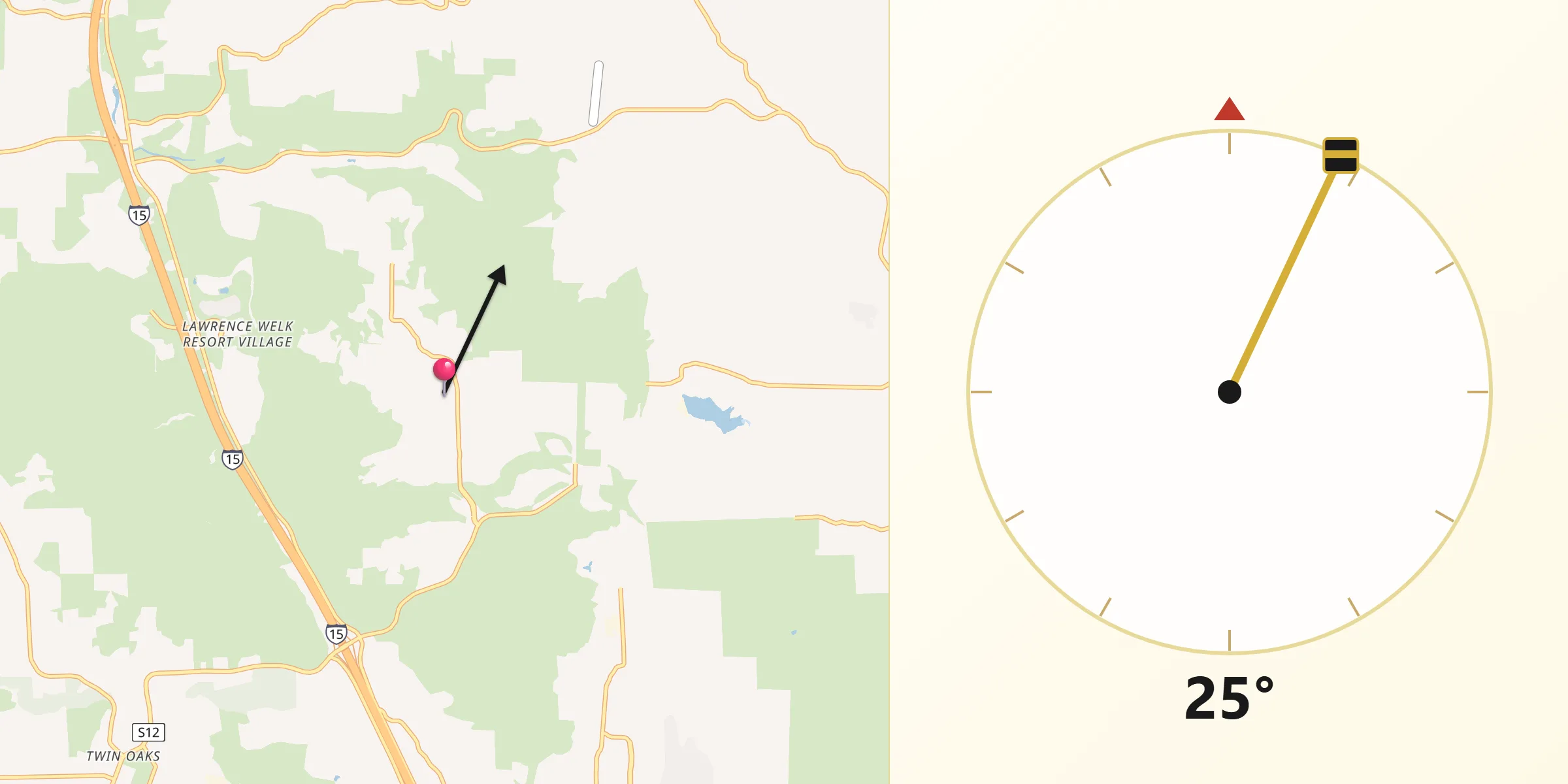 Qibla Direction from Hidden Meadows