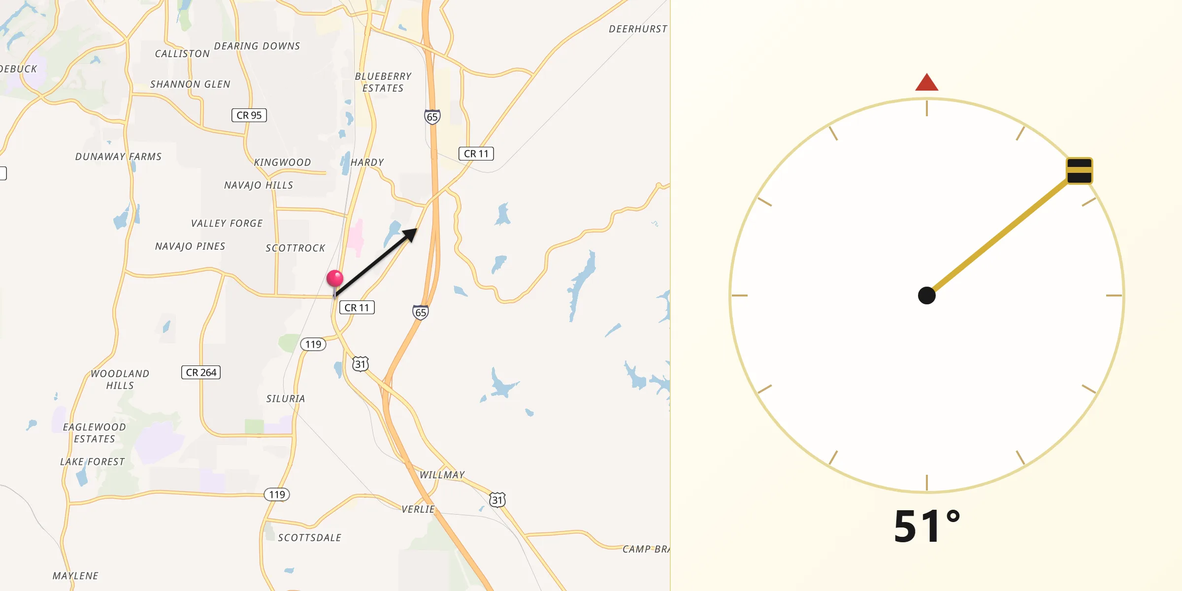Qibla Direction from Alabaster