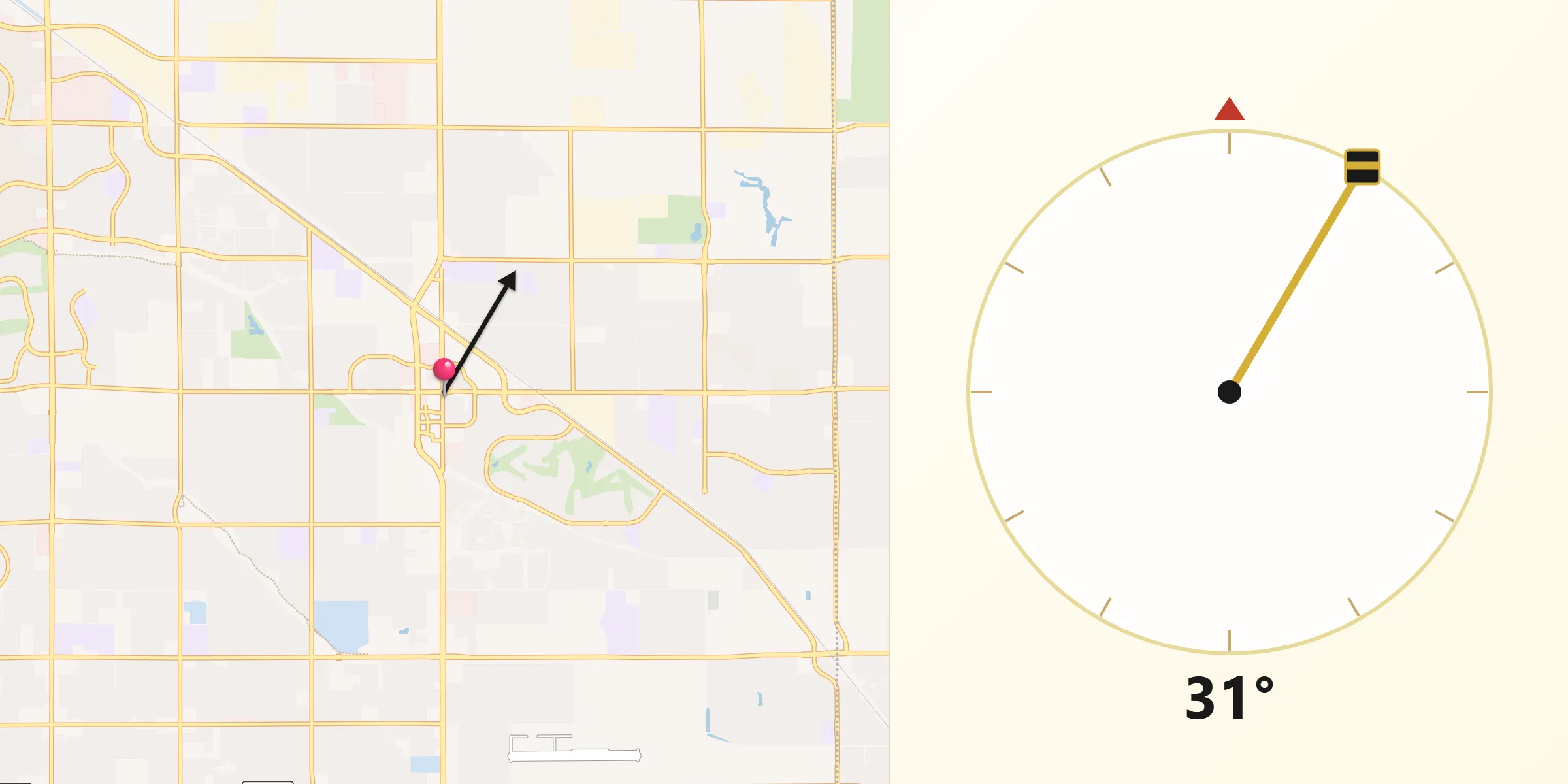 Qibla Direction from Queen Creek