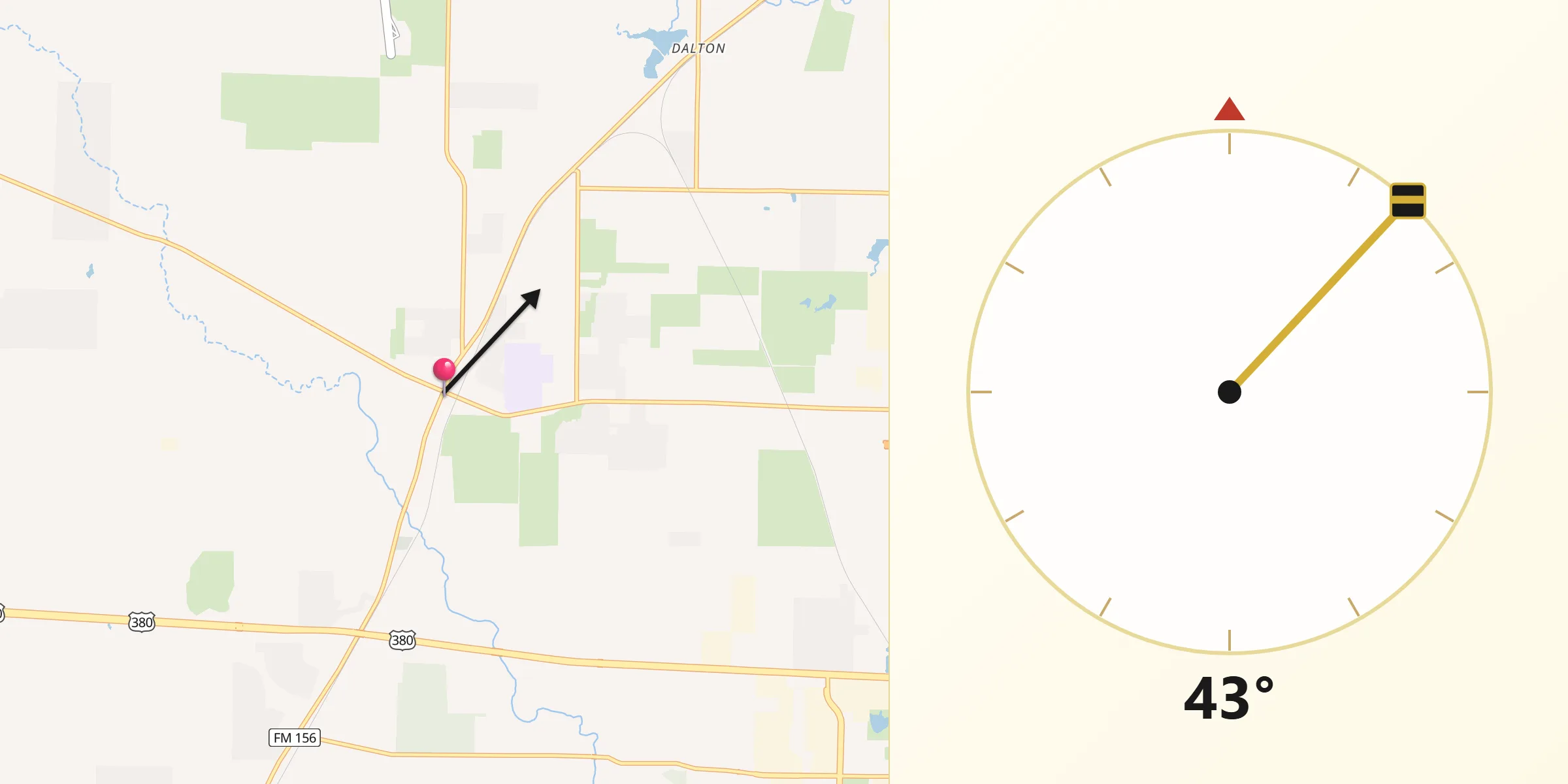 Qibla Direction from Krum