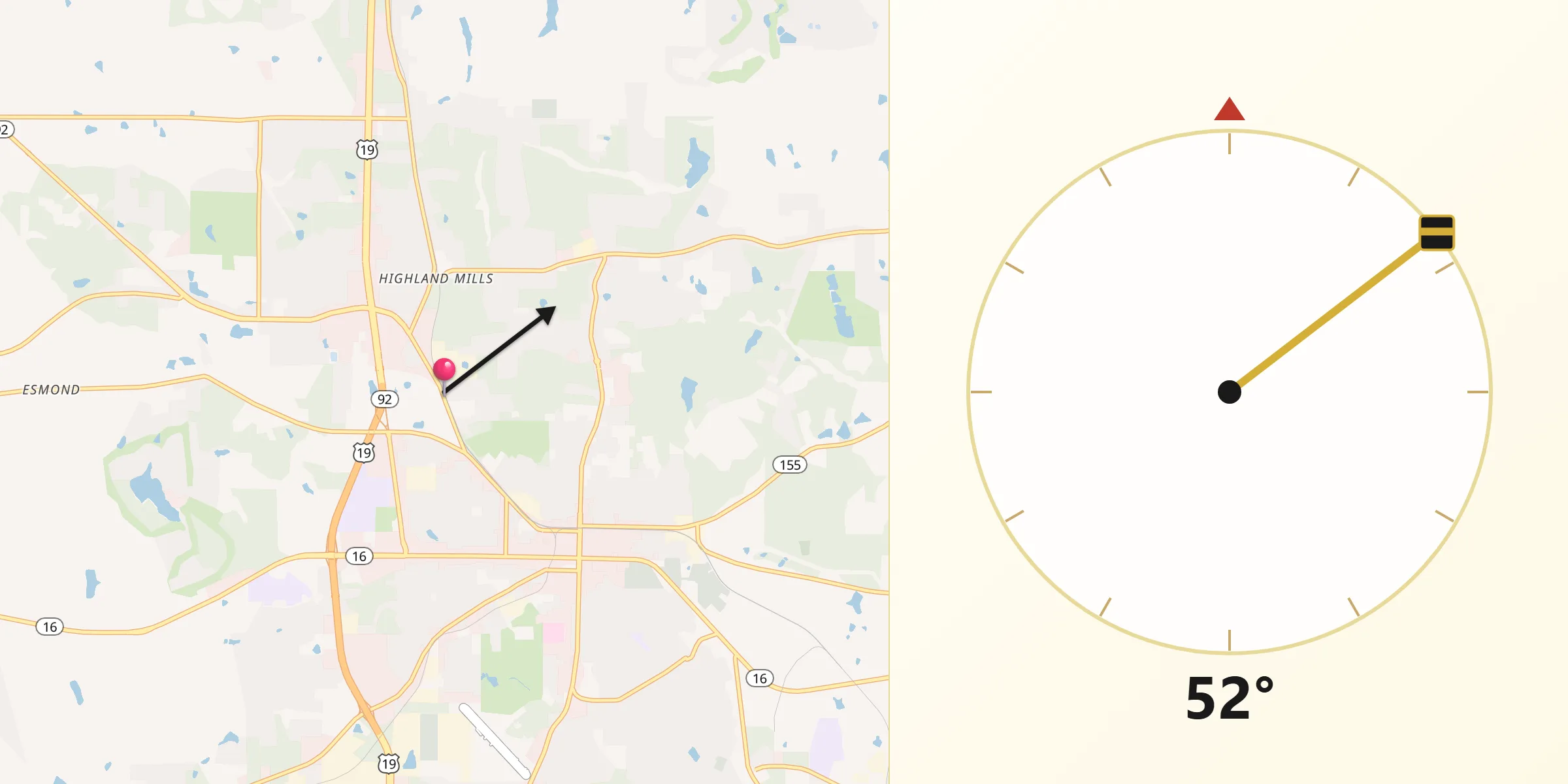 Qibla Direction from Experiment