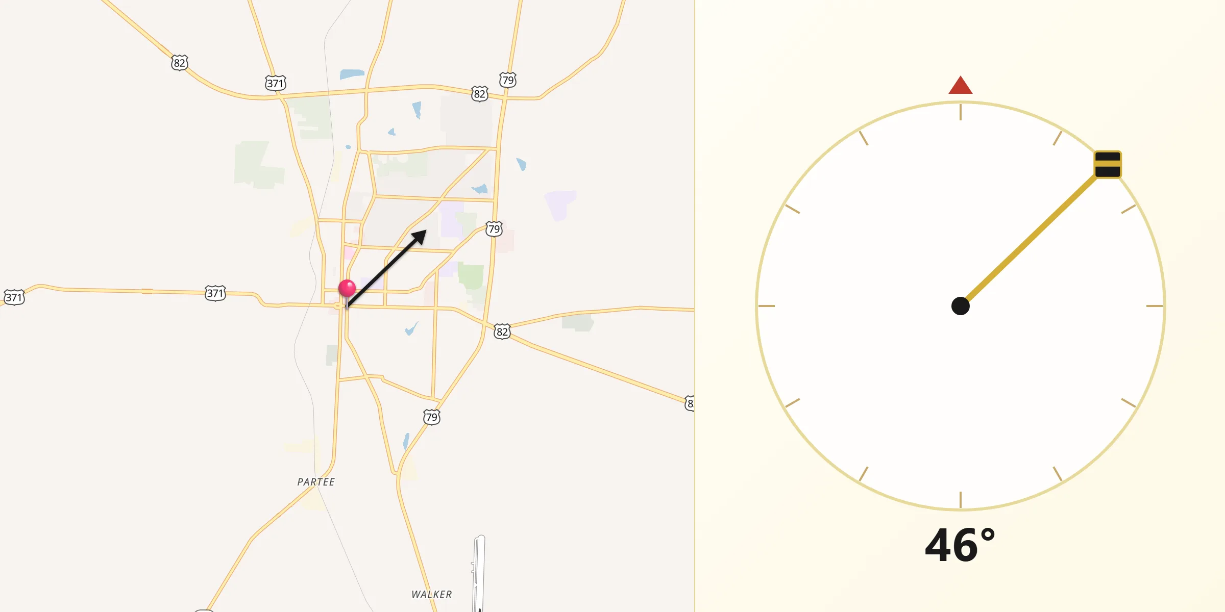 Qibla Direction from Magnolia