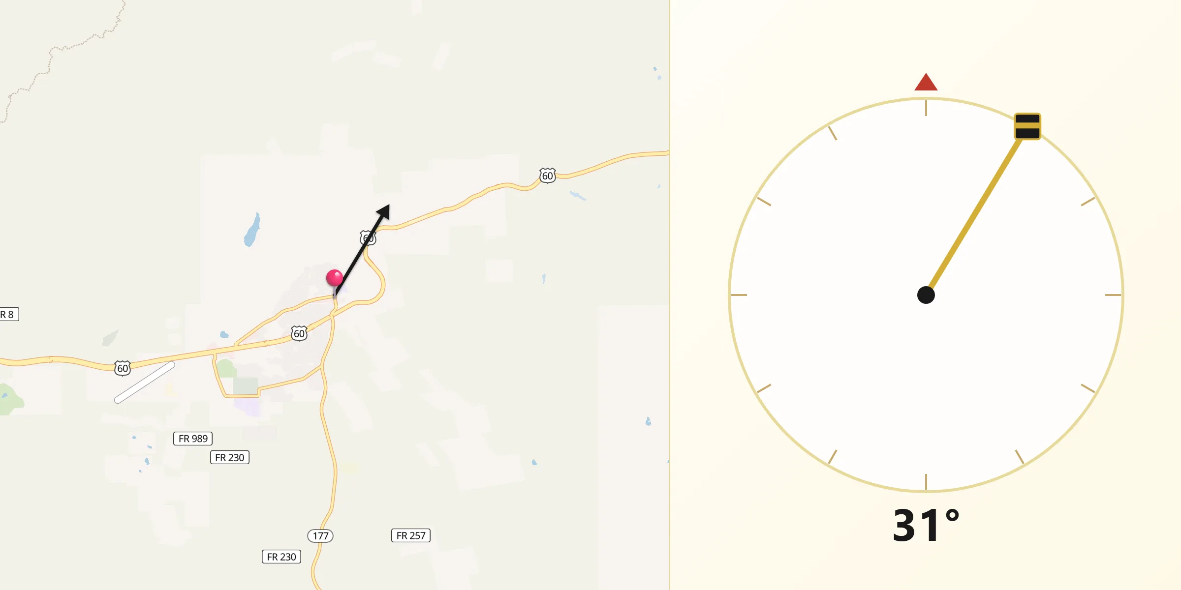 Qibla Direction from Superior
