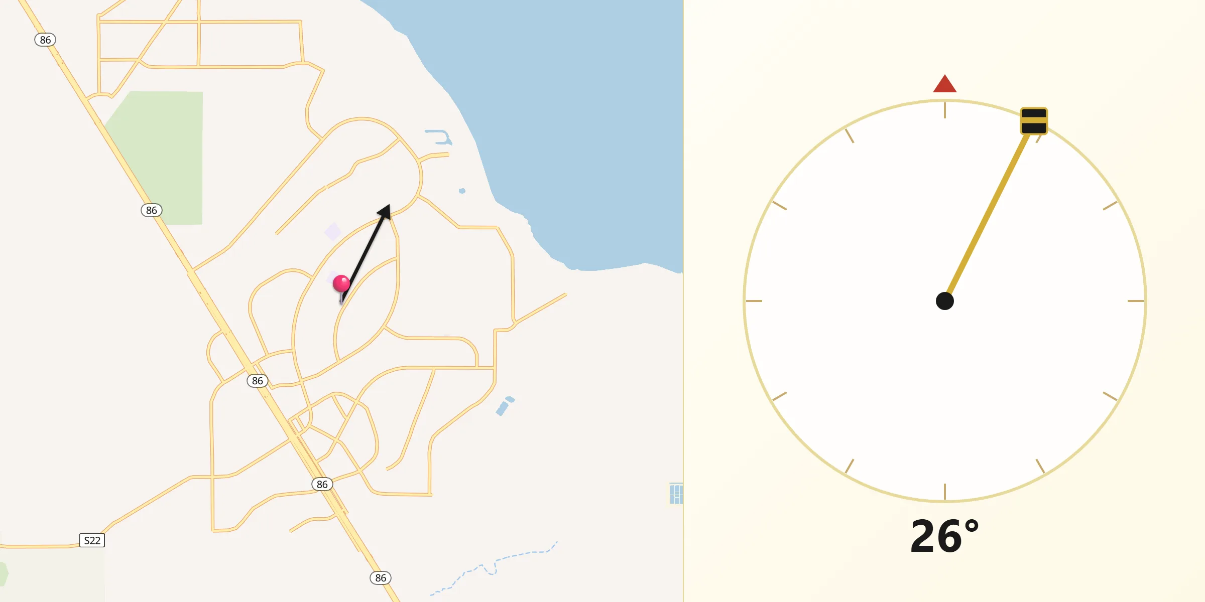 Qibla Direction from Salton City