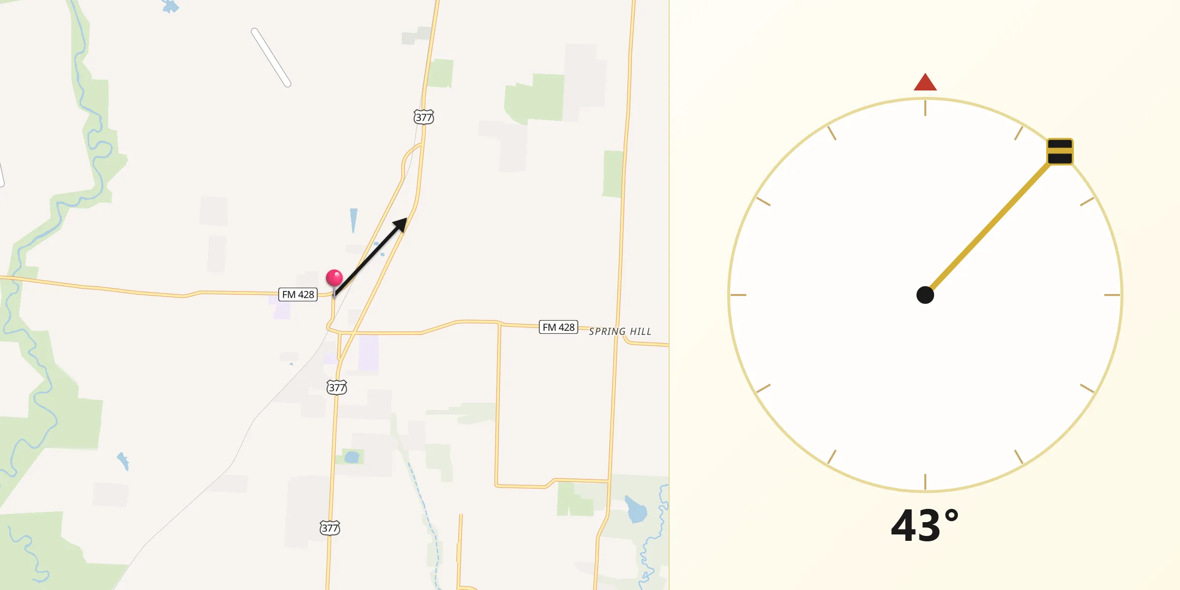 Qibla Direction from Aubrey