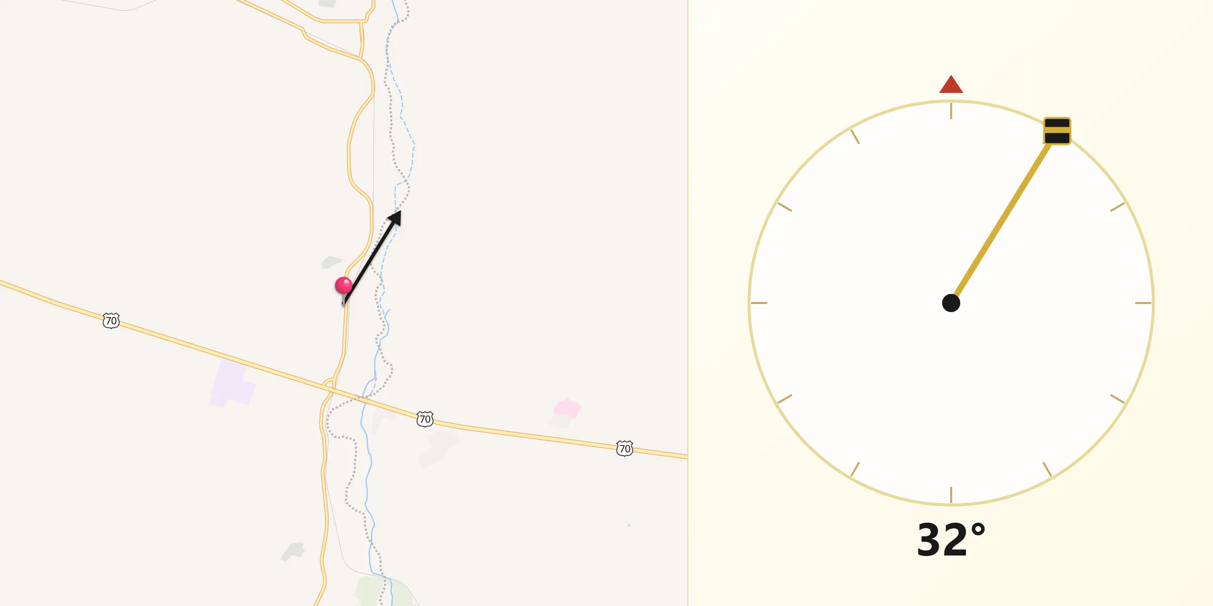 Qibla Direction from Peridot