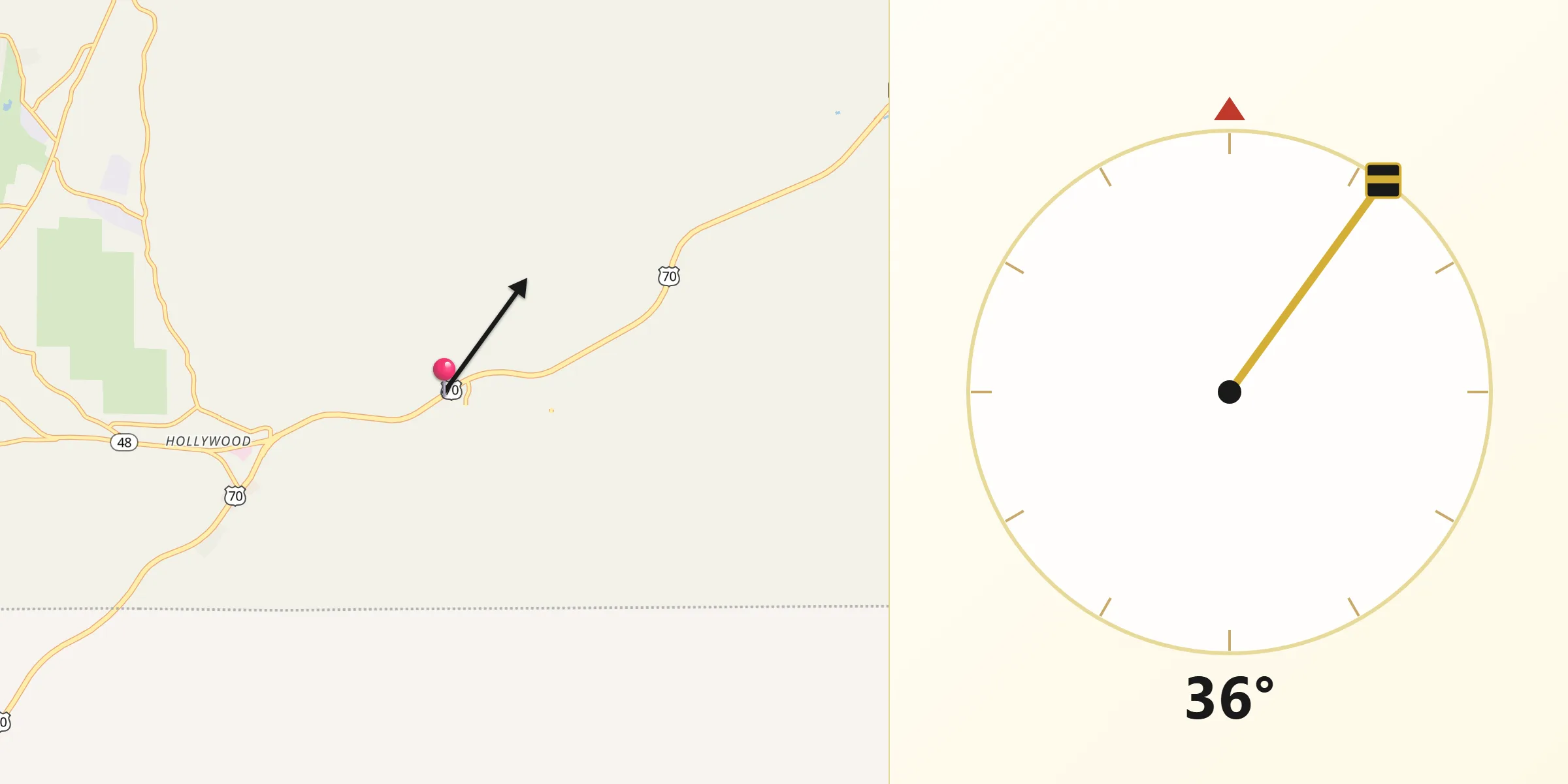 Qibla Direction from Ruidoso Downs