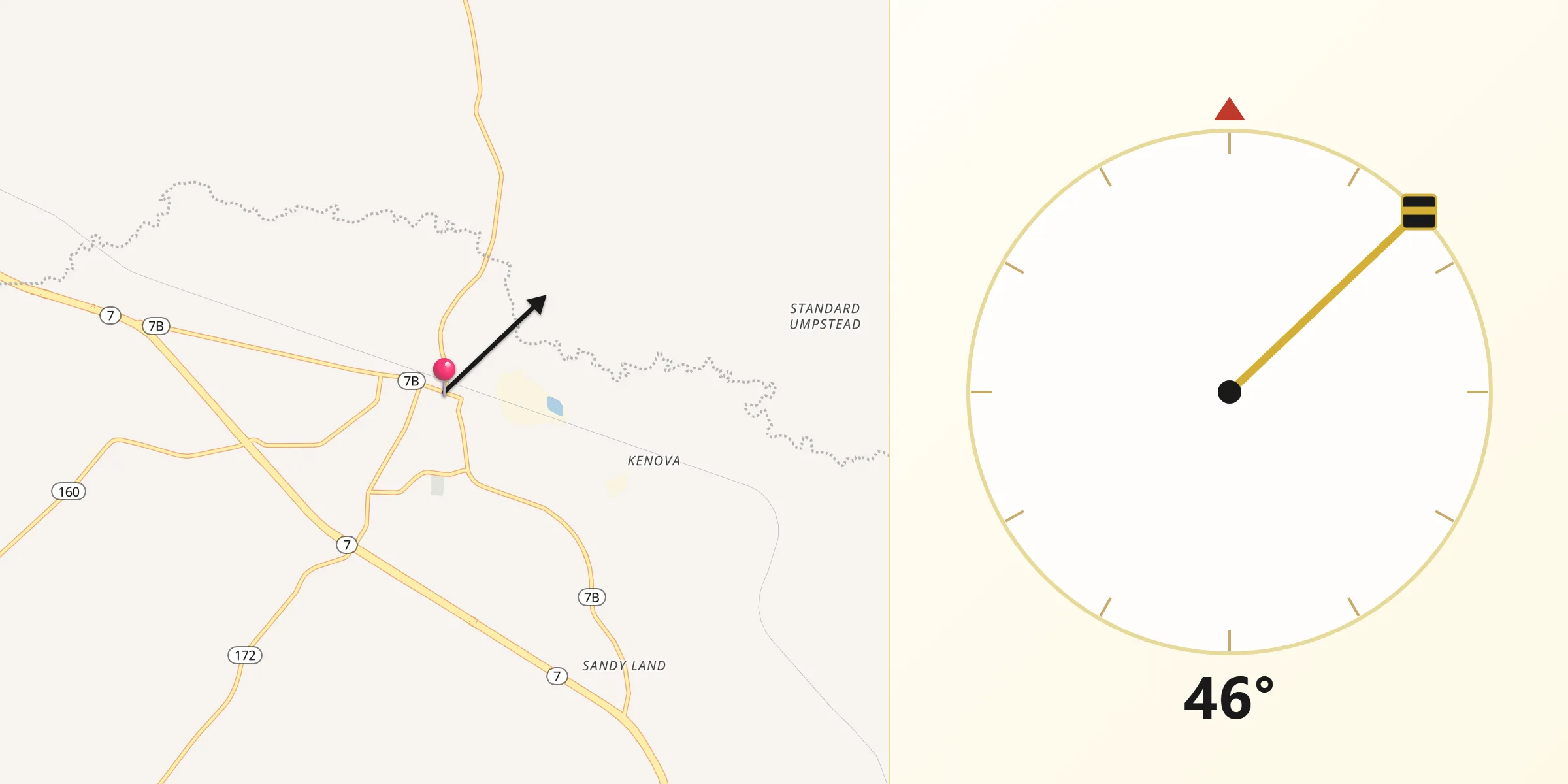 Qibla Direction from Smackover