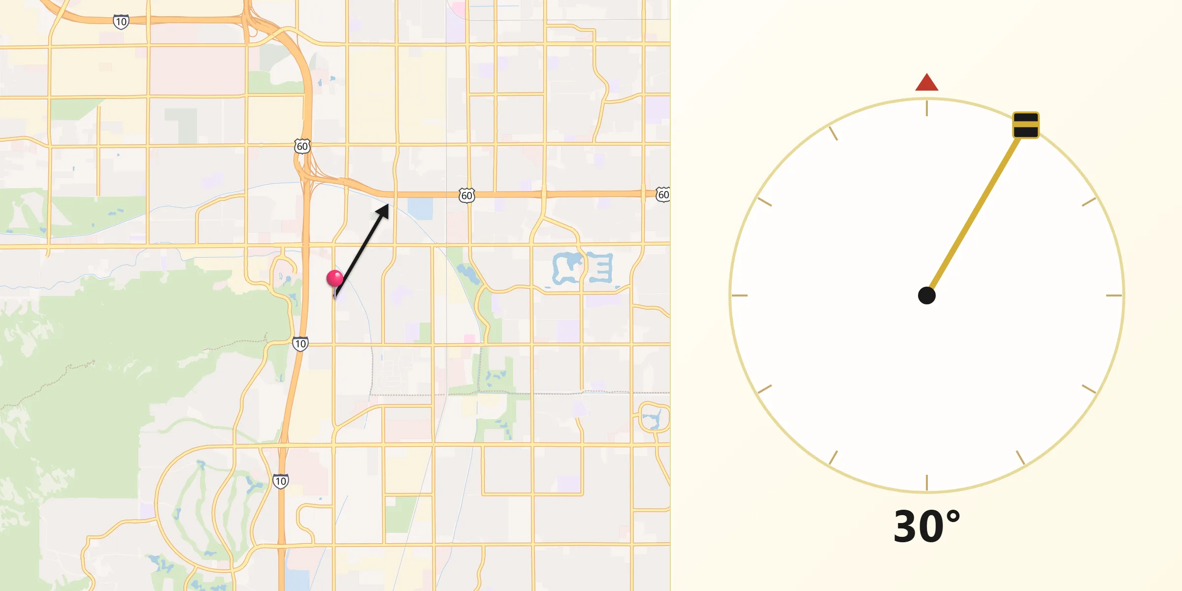Qibla Direction from Guadalupe