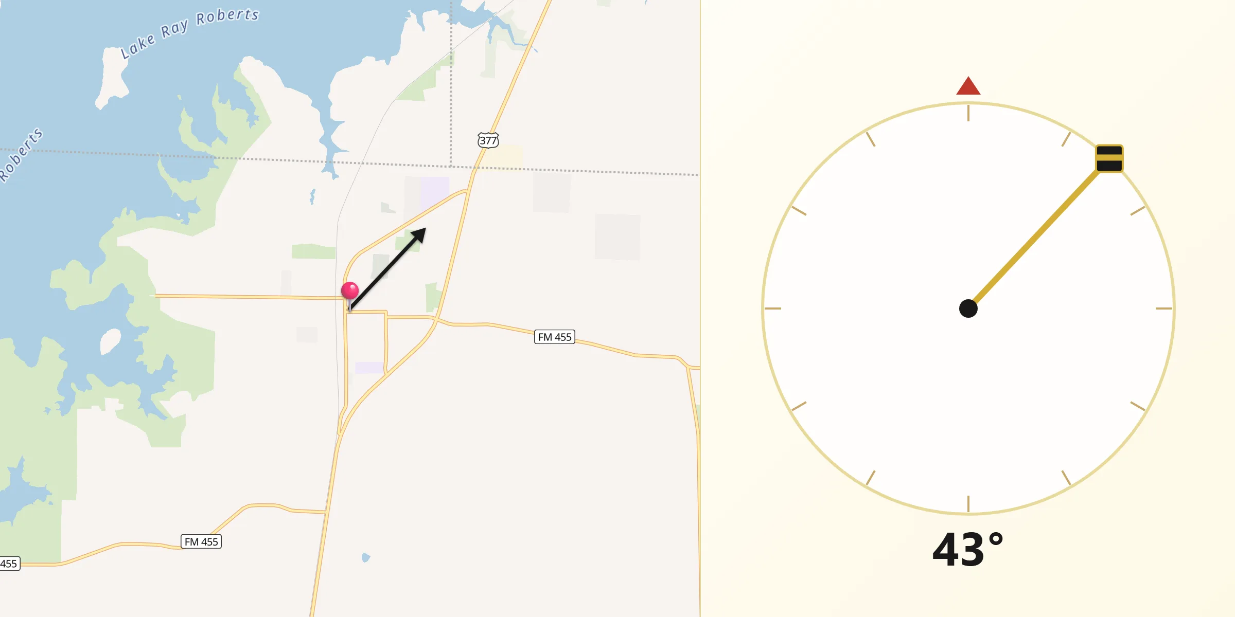 Qibla Direction from Pilot Point