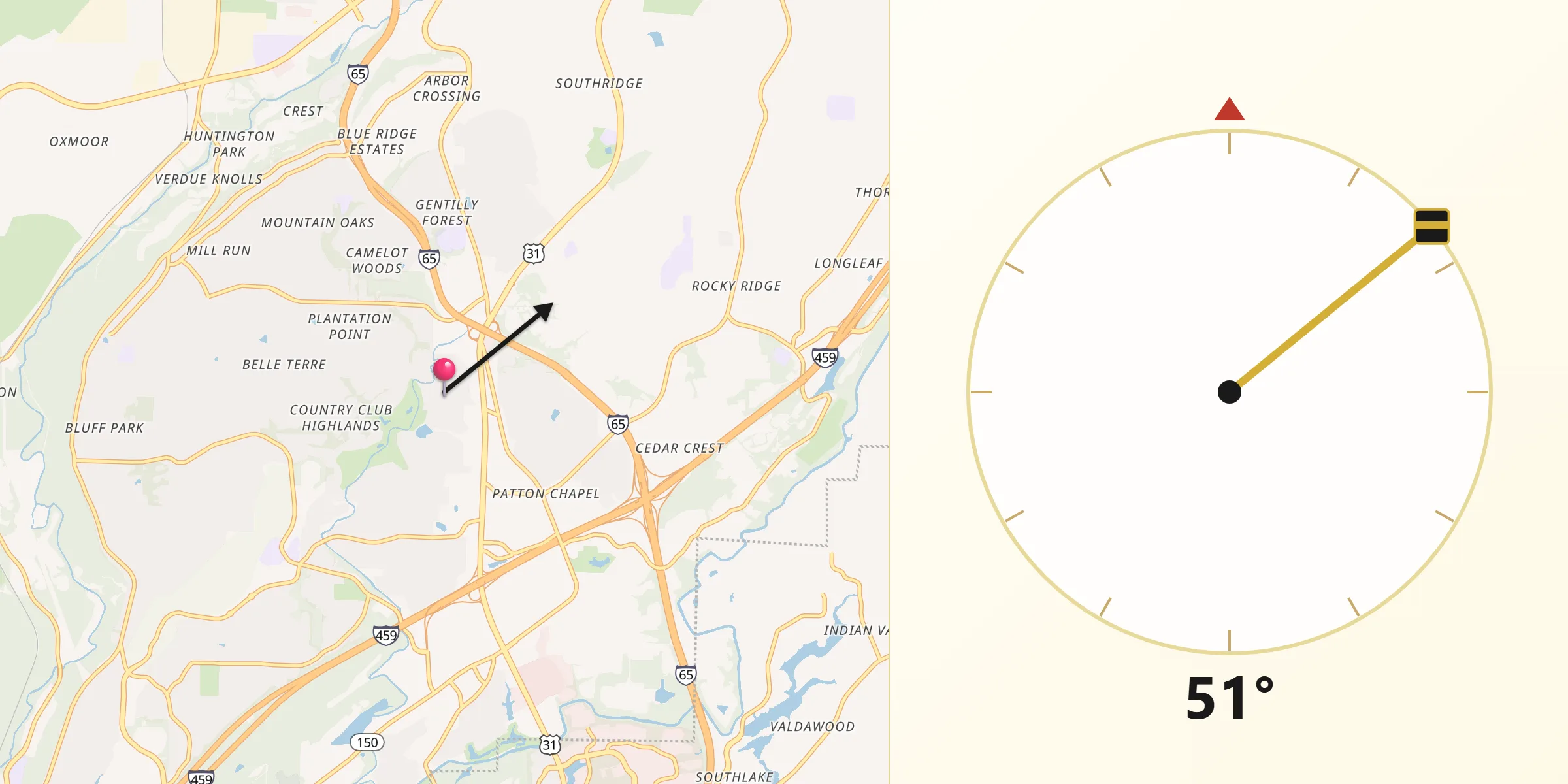 Qibla Direction from Hoover
