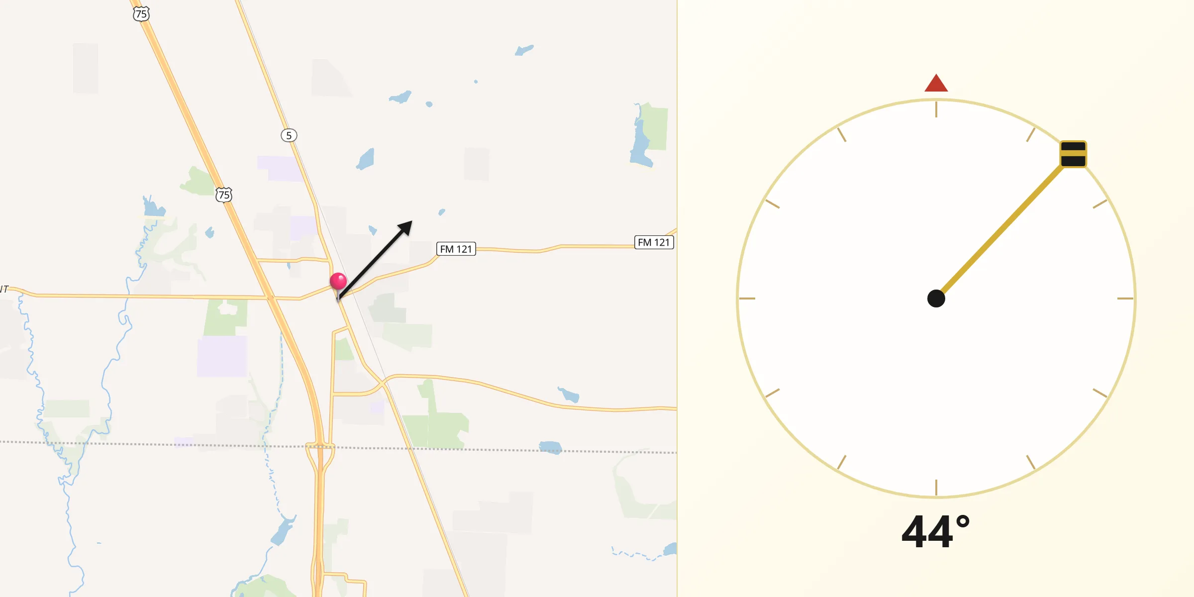 Qibla Direction from Van Alstyne