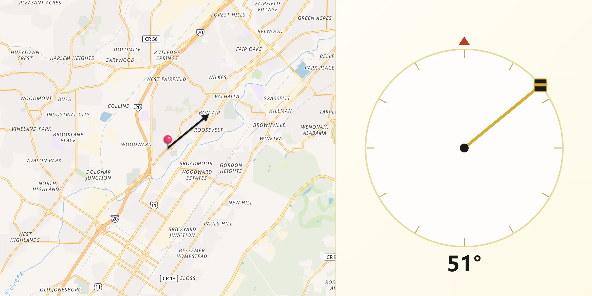 Qibla Direction from Brighton