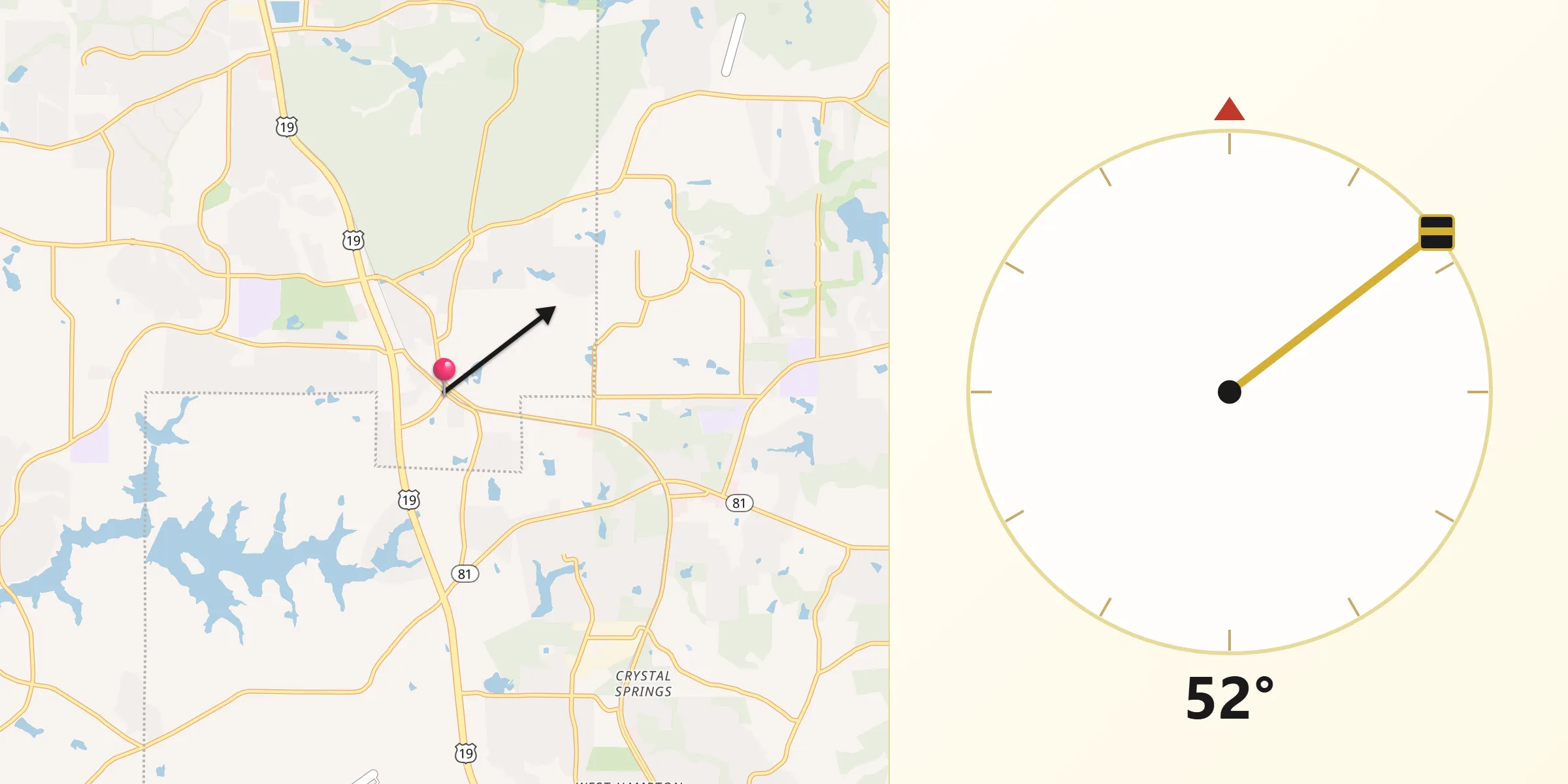Qibla Direction from Lovejoy