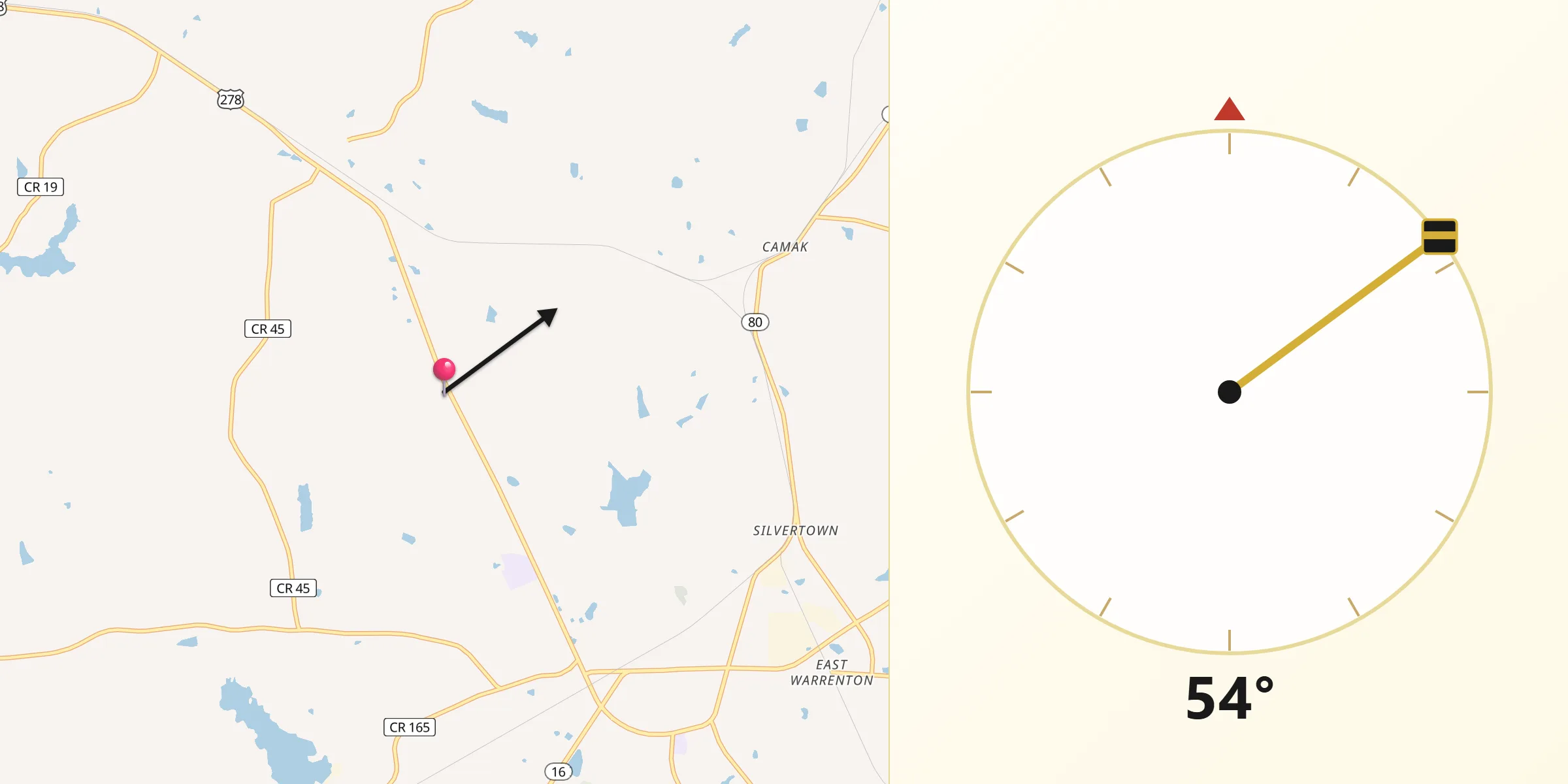 Qibla Direction from Firing Range