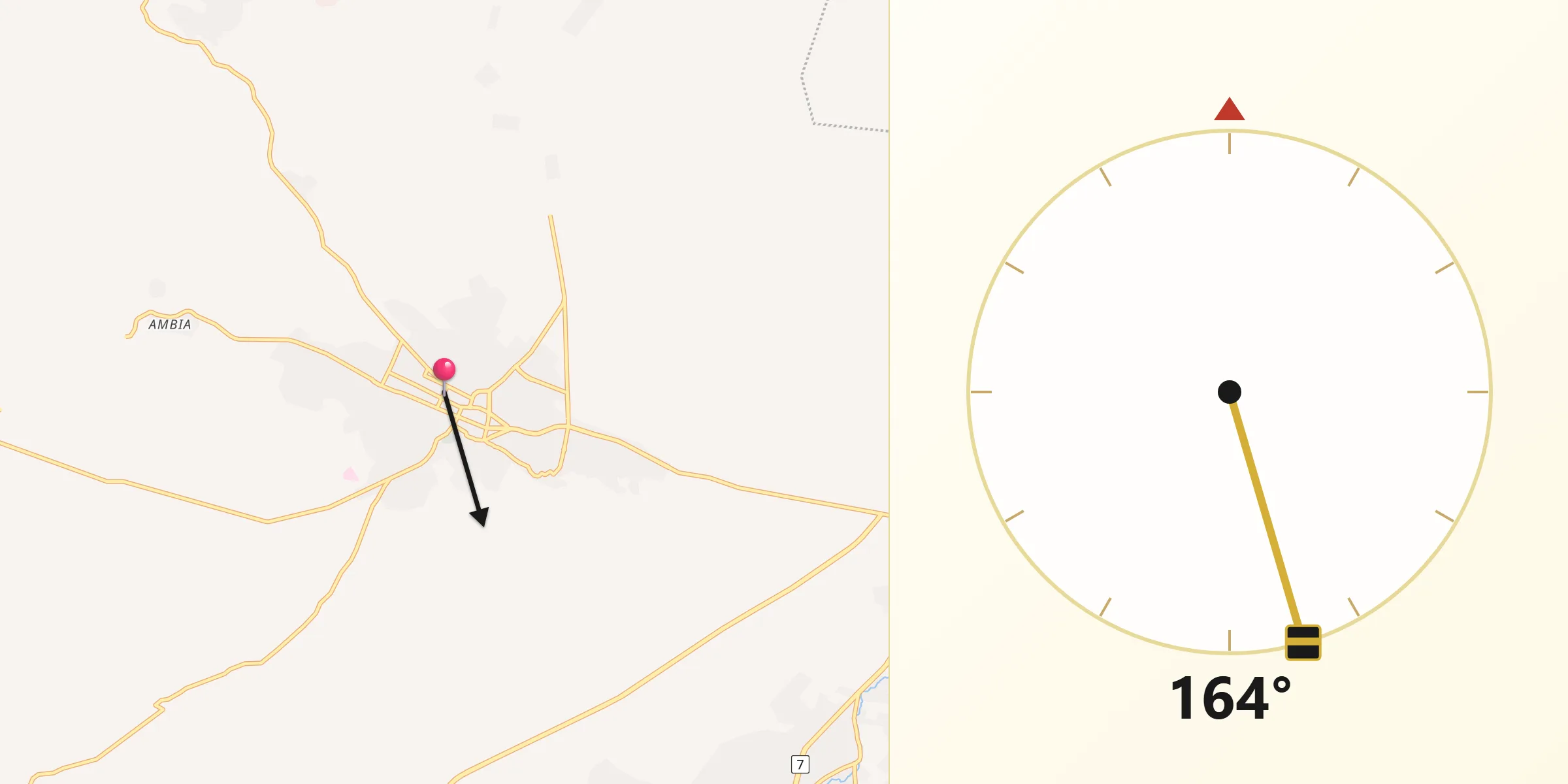اتجاه القبلة من قطنا
