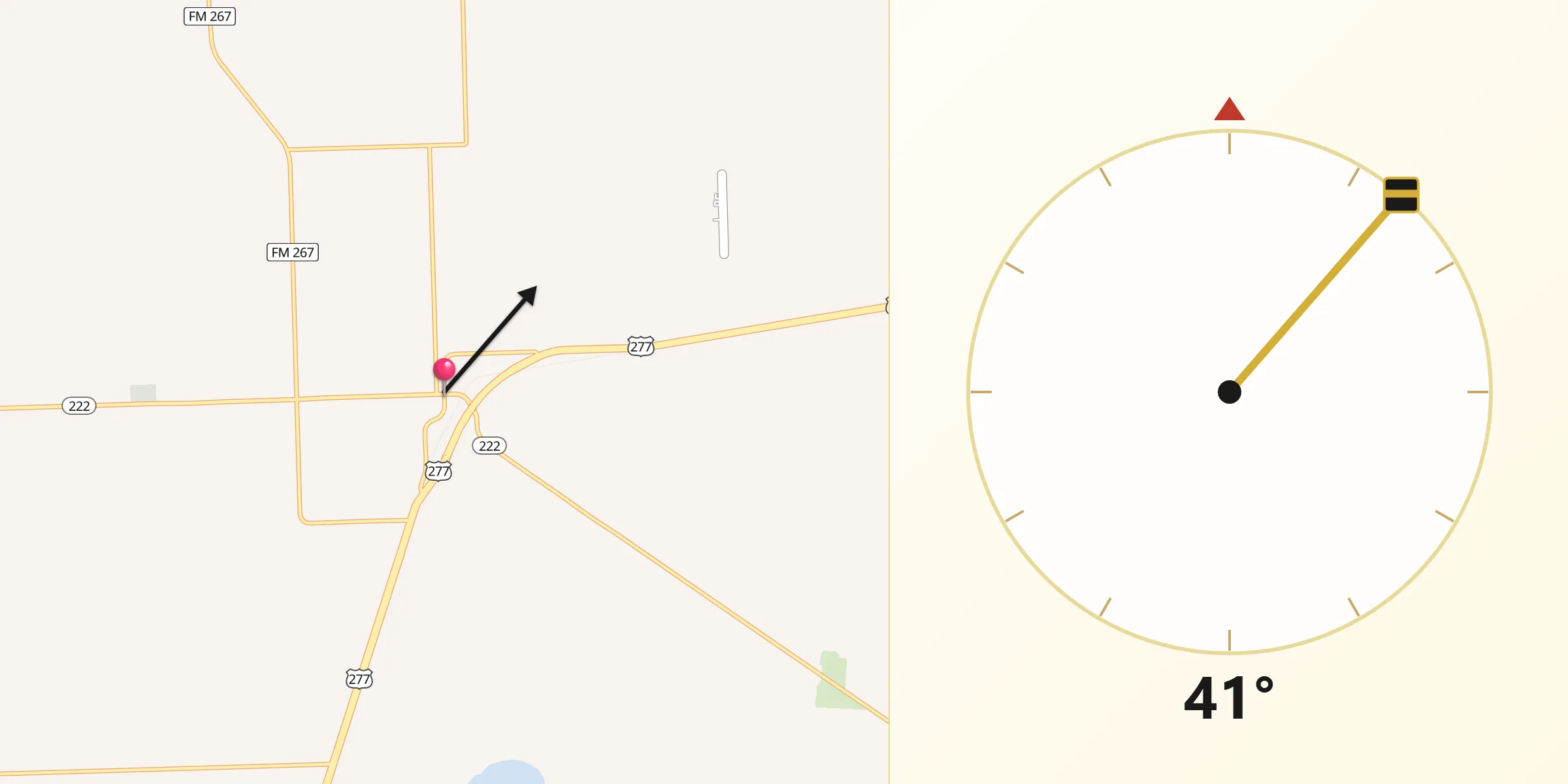 Qibla Direction from Munday