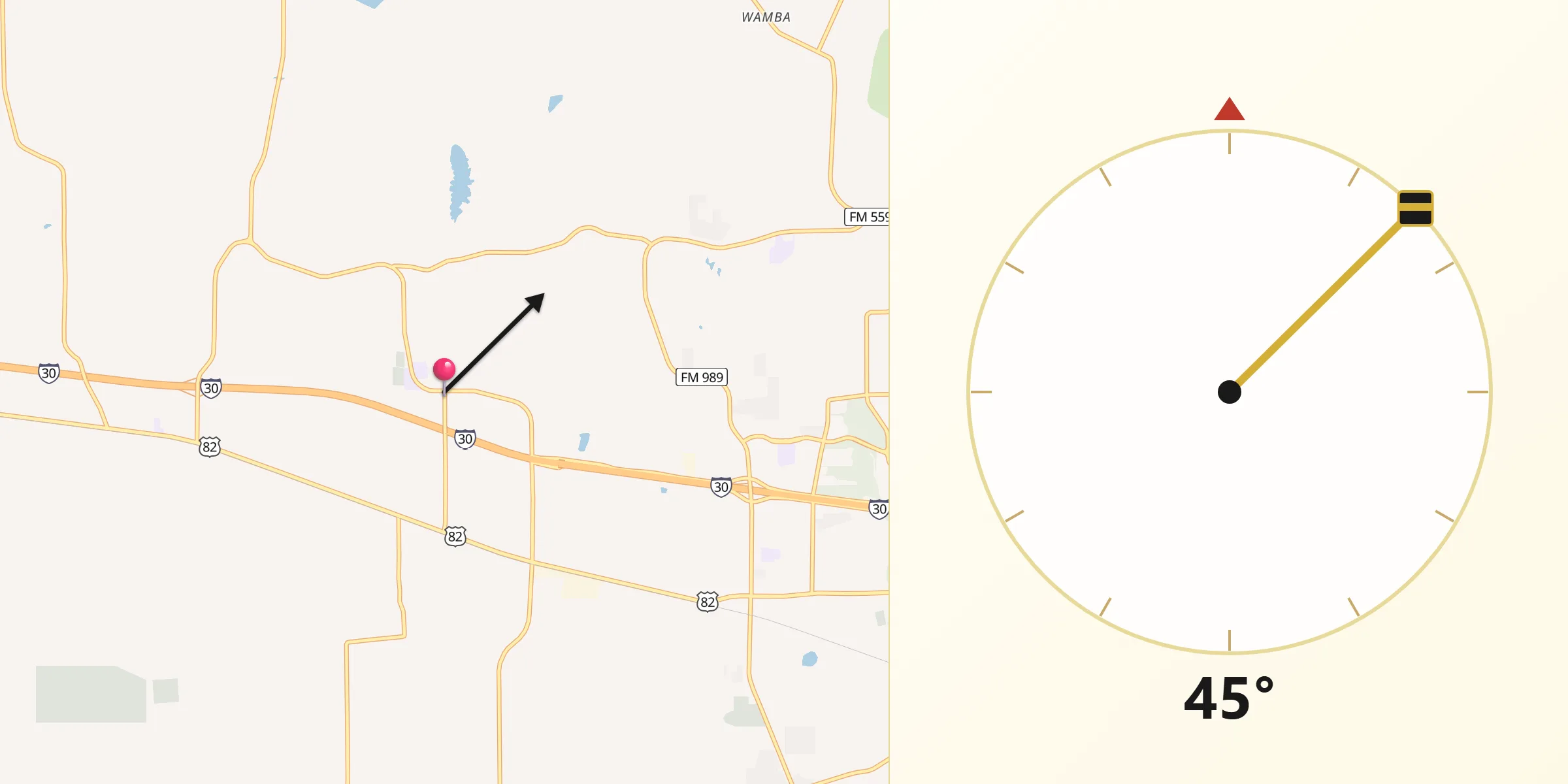 Qibla Direction from Red Lick