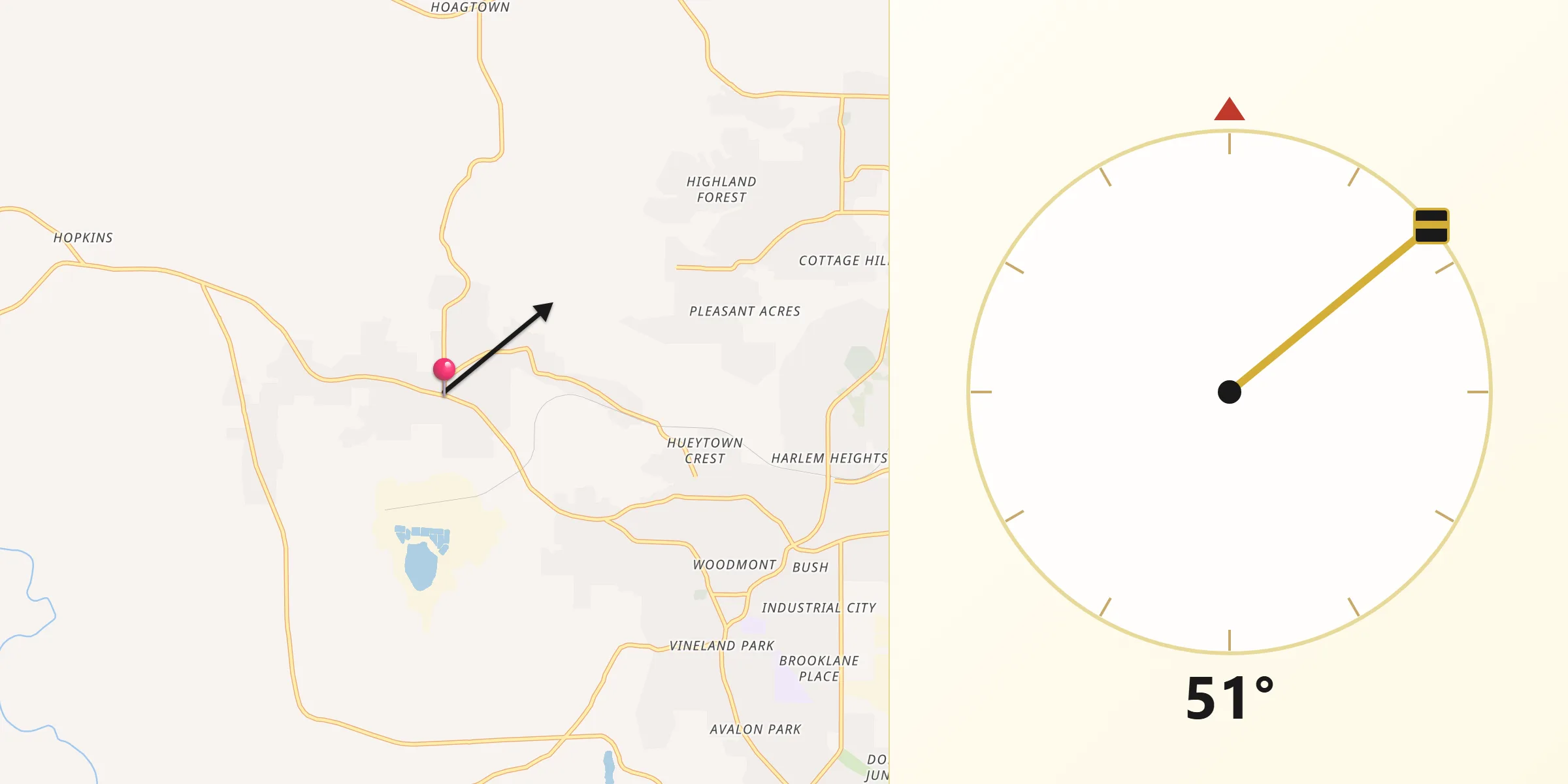 Qibla Direction from Concord