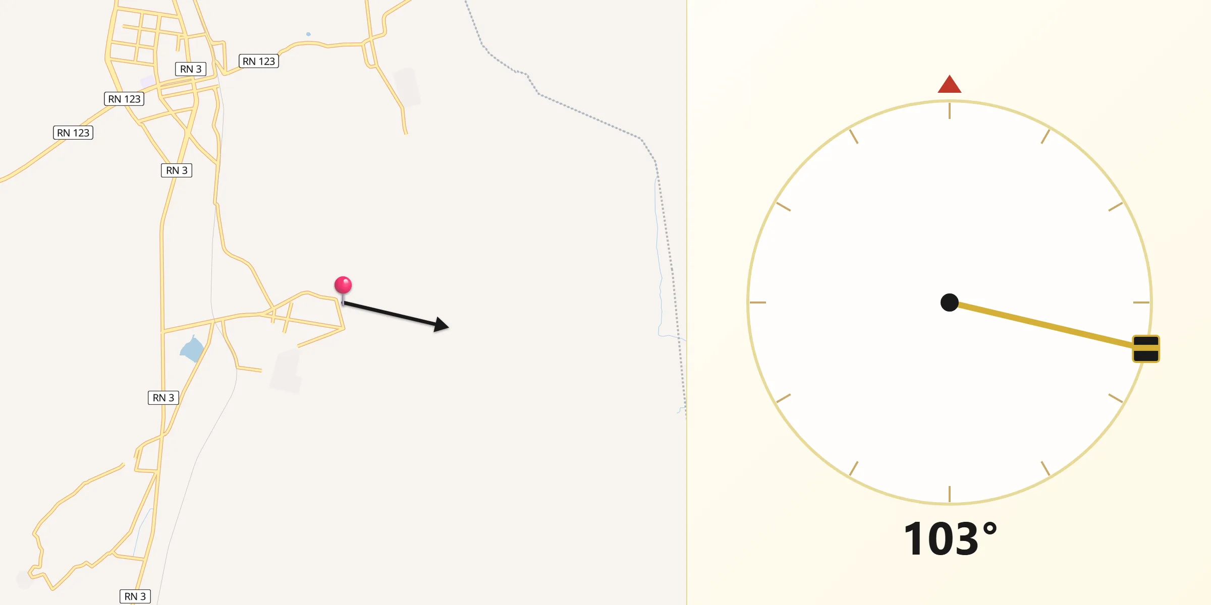 Direction vers la Qibla depuis Sidi Amrane