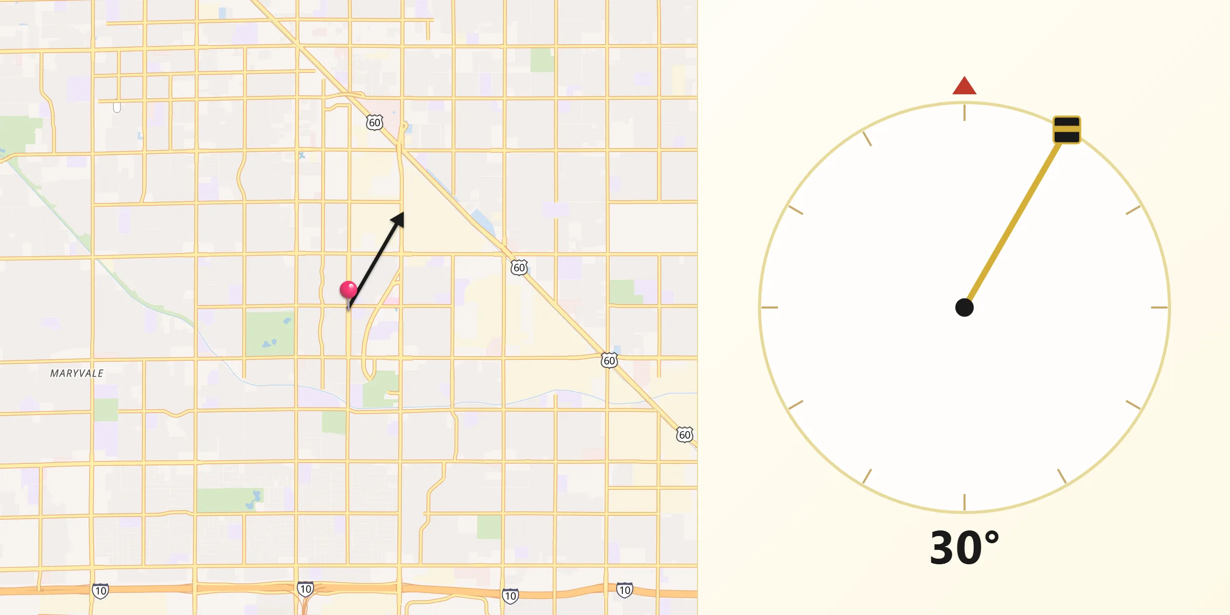 Direzione della Qibla da Maryvale