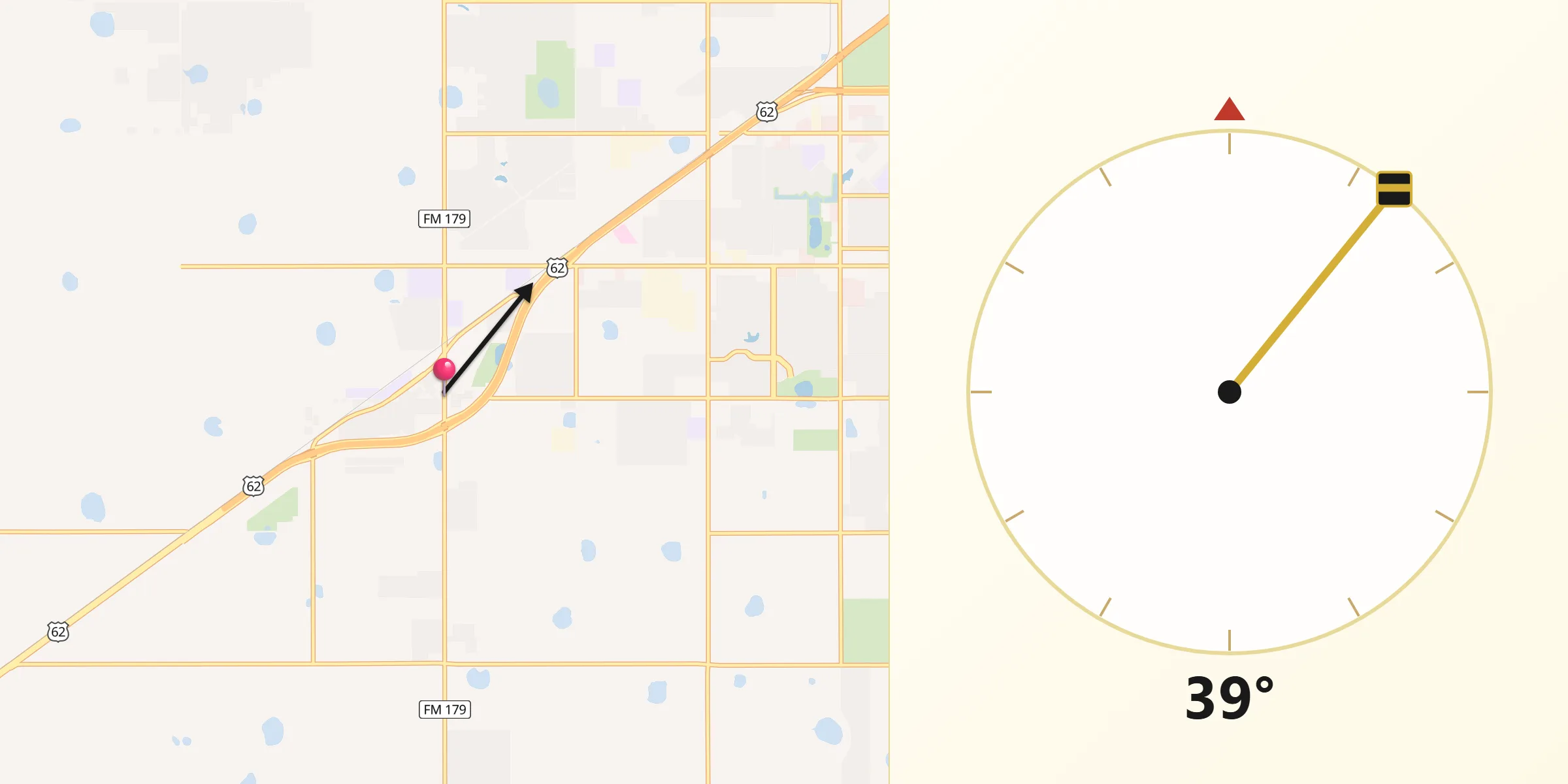 Qibla Direction from Wolfforth