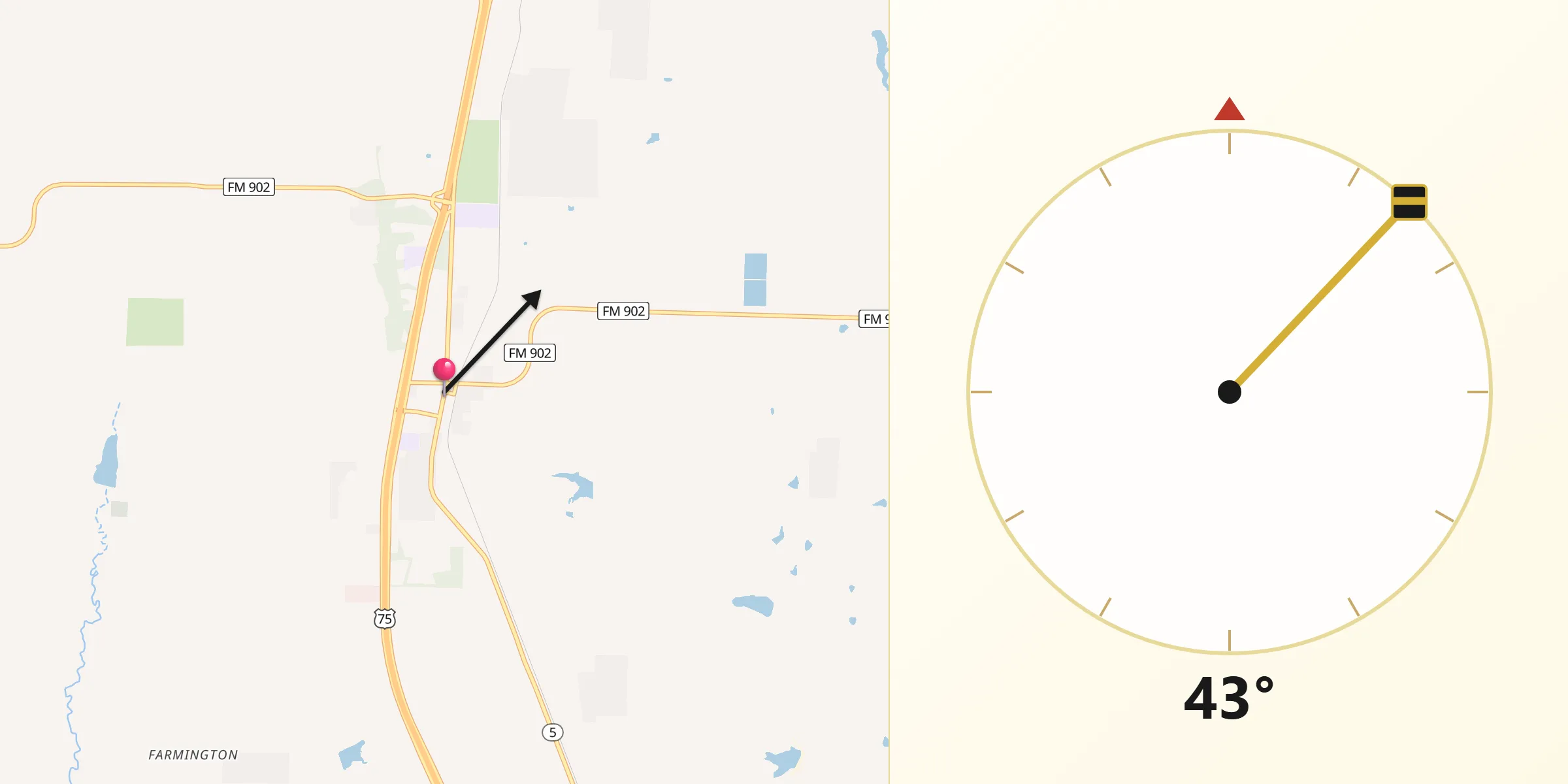 Qibla Direction from Howe