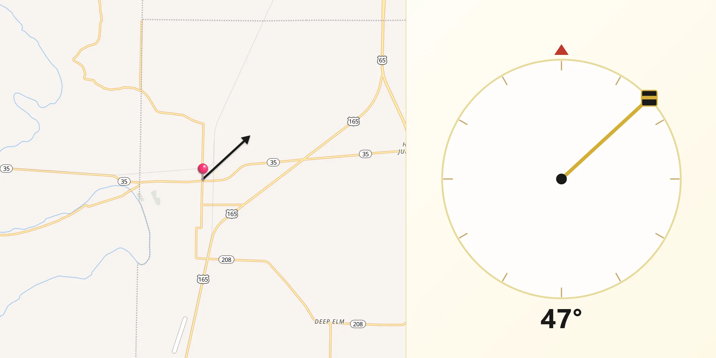 Qibla Direction from Dermott