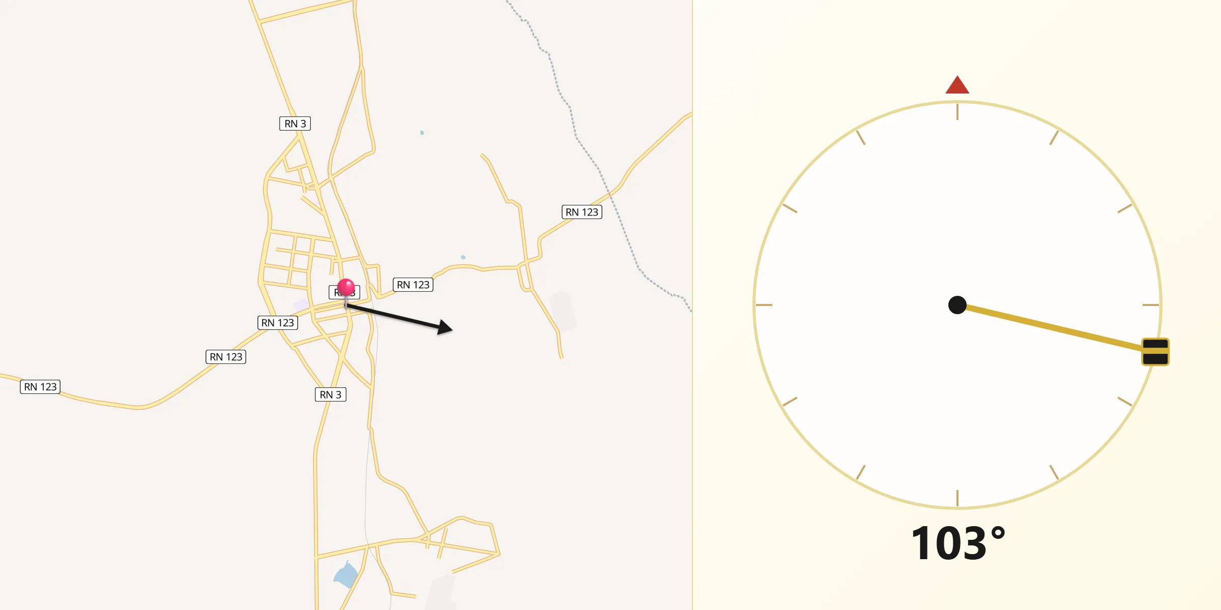 Direction vers la Qibla depuis Djamaa