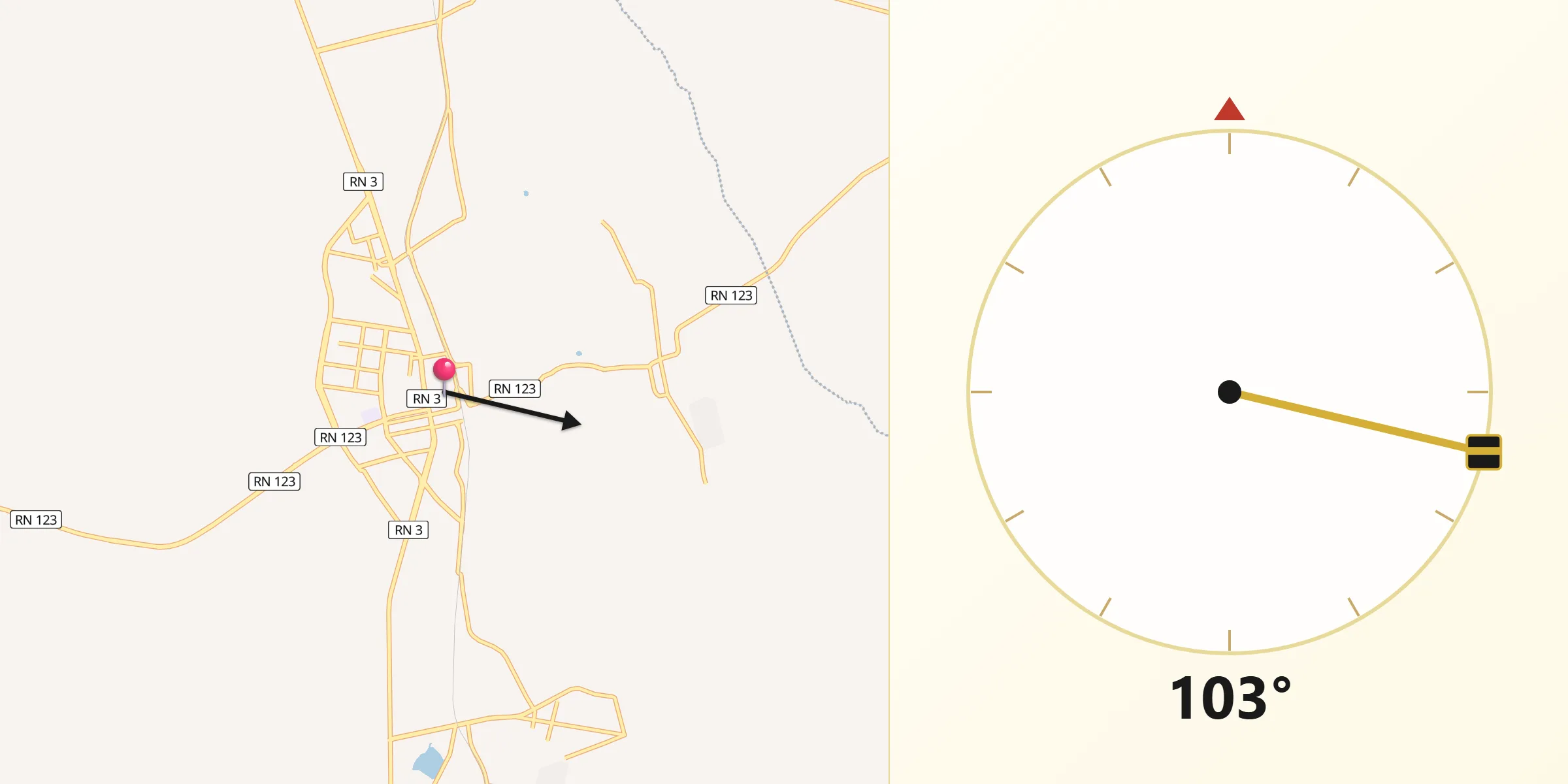 Direction vers la Qibla depuis Djamaa