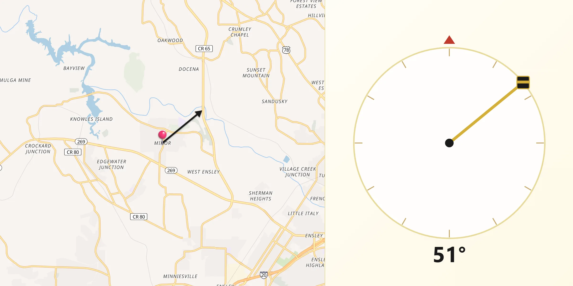 Qibla Direction from Minor