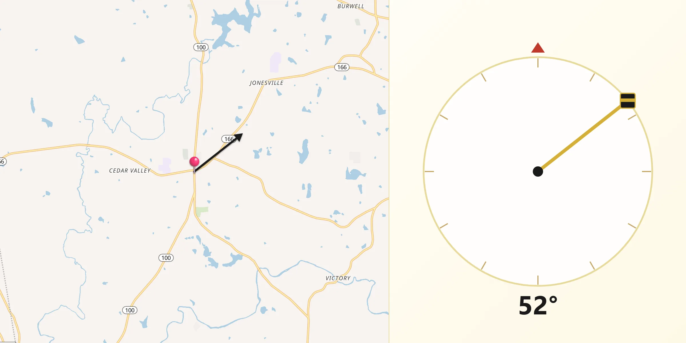 Qibla Direction from Bowdon