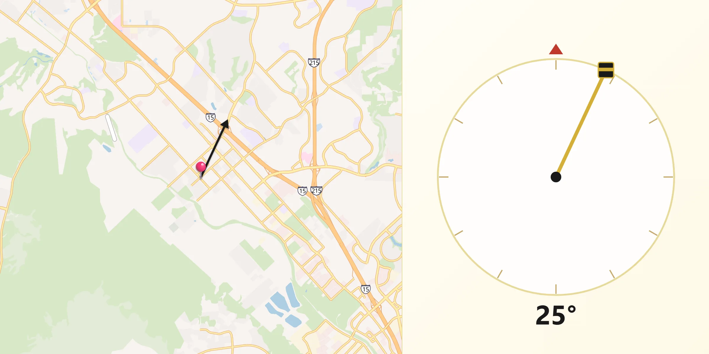 Qibla Direction from Murrieta