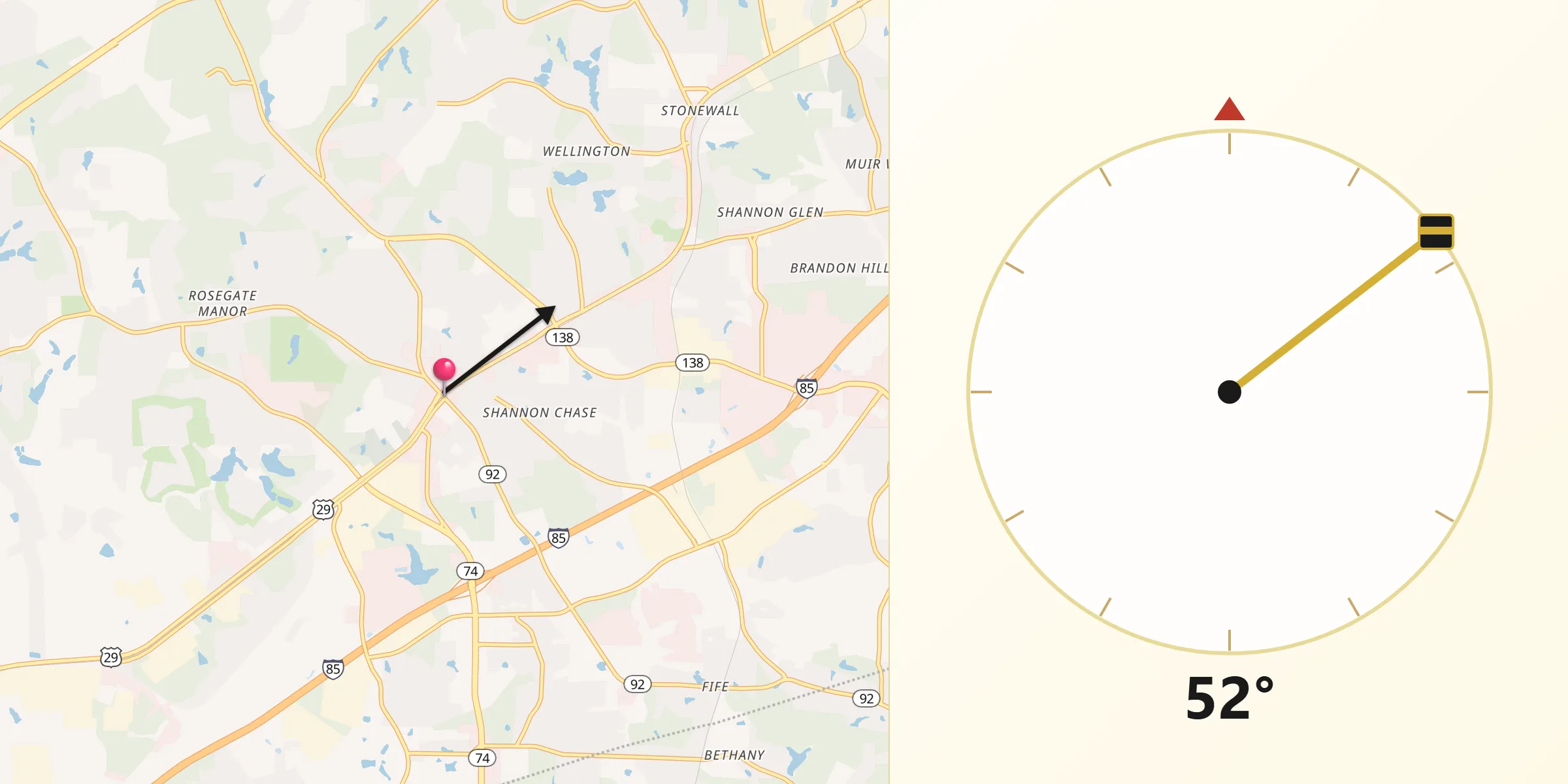 Qibla Direction from Fairburn