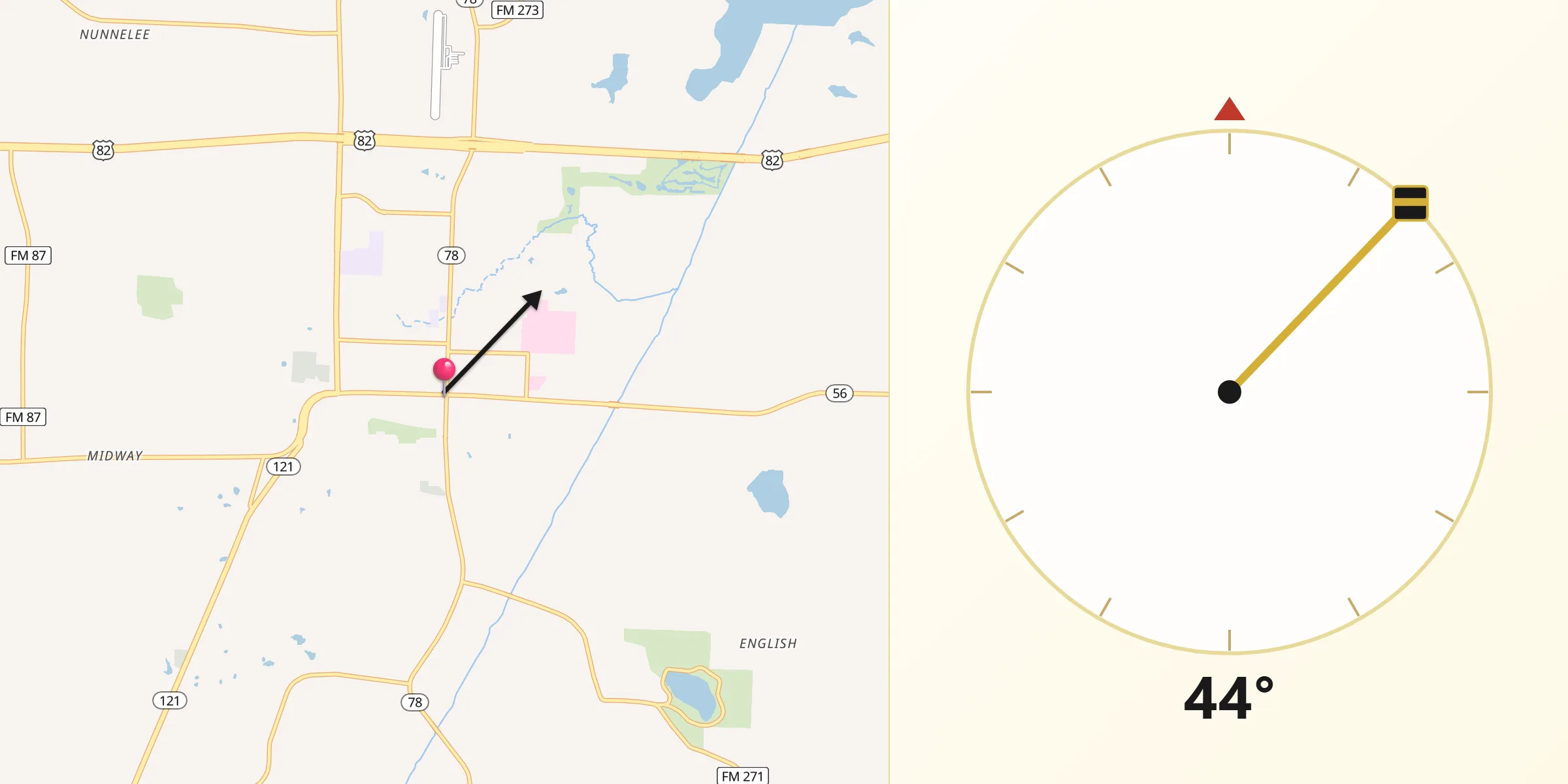 Qibla Direction from Bonham