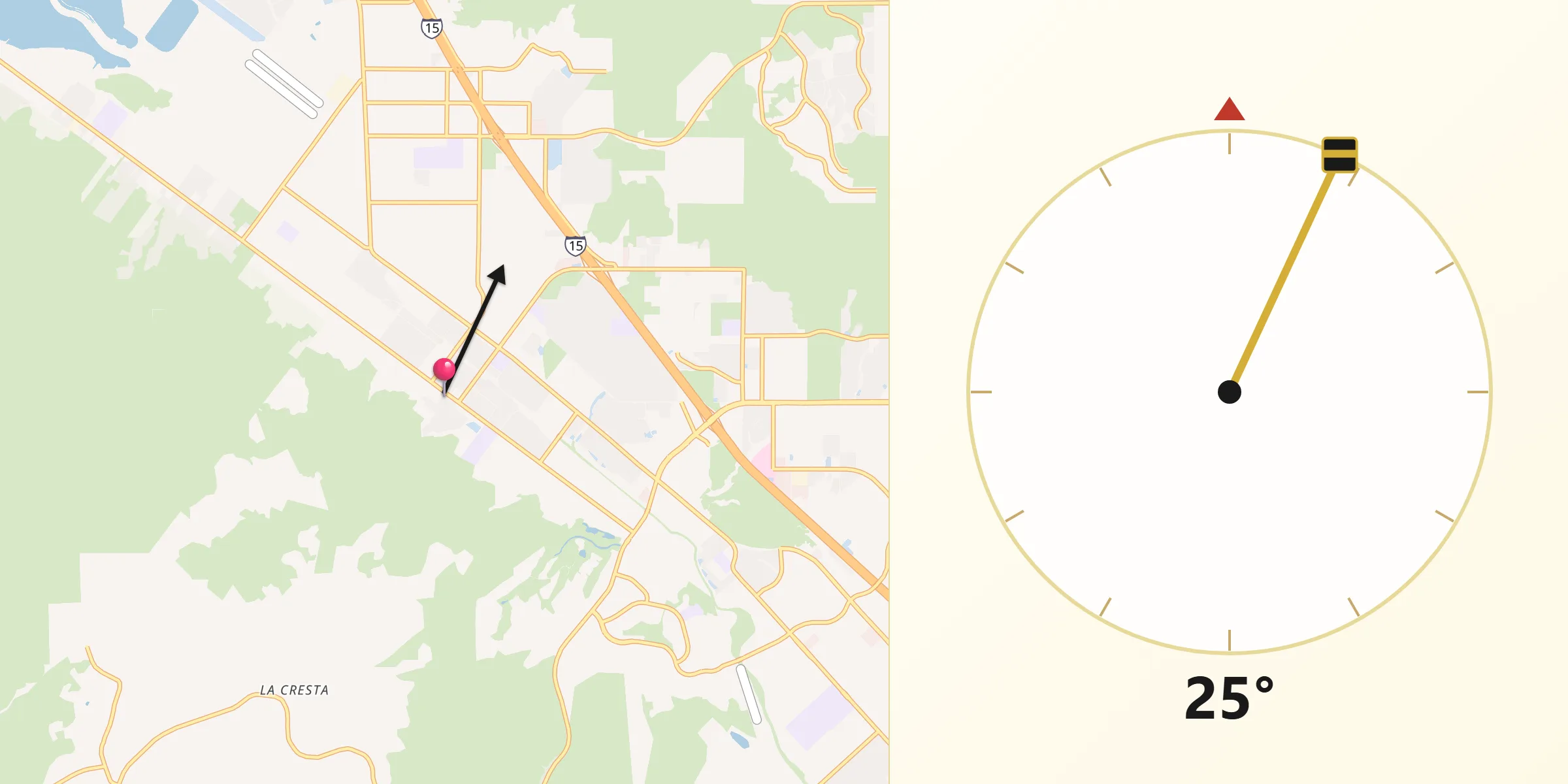 Qibla Direction from Wildomar