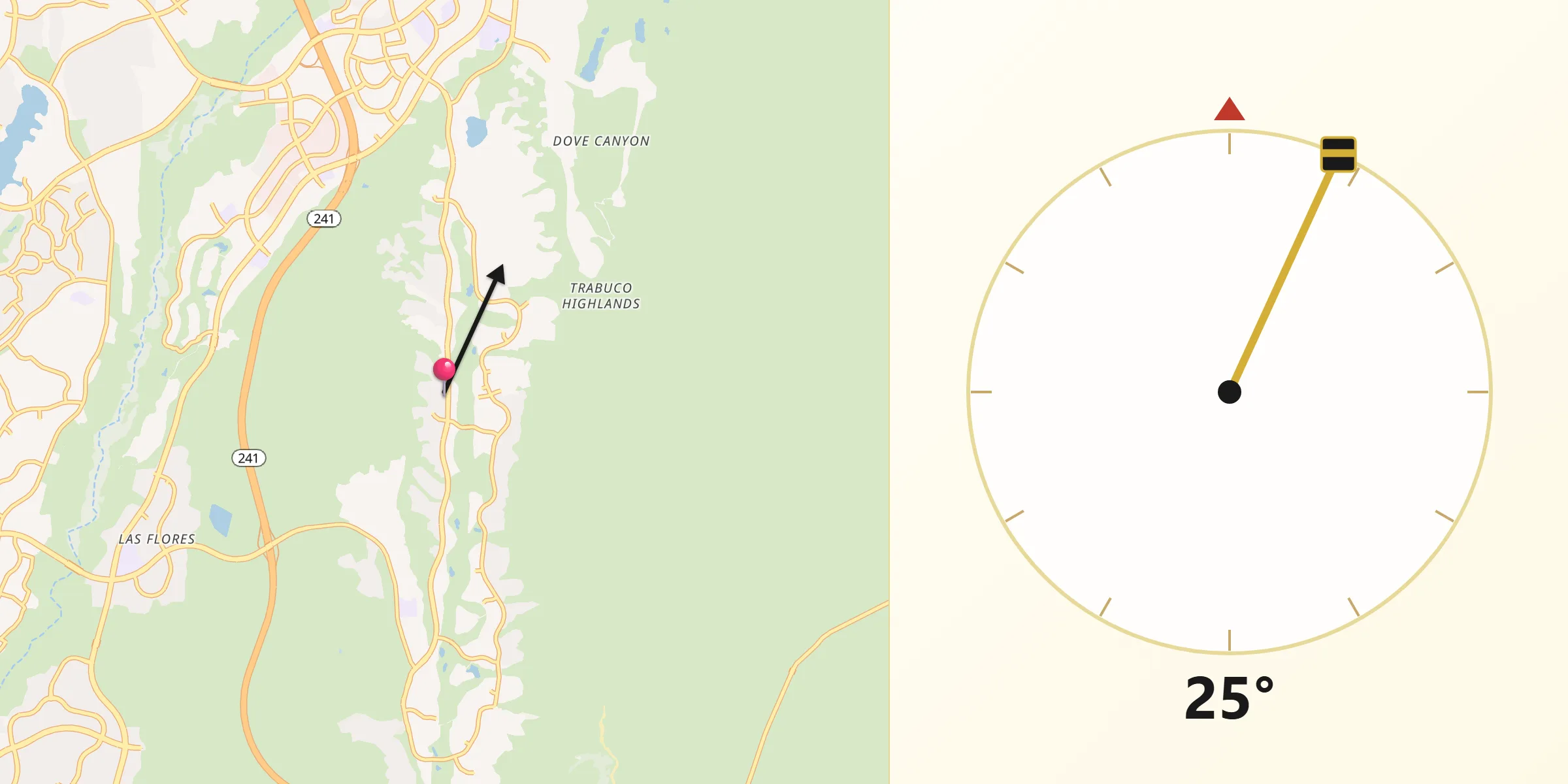 Qibla Direction from Coto De Caza