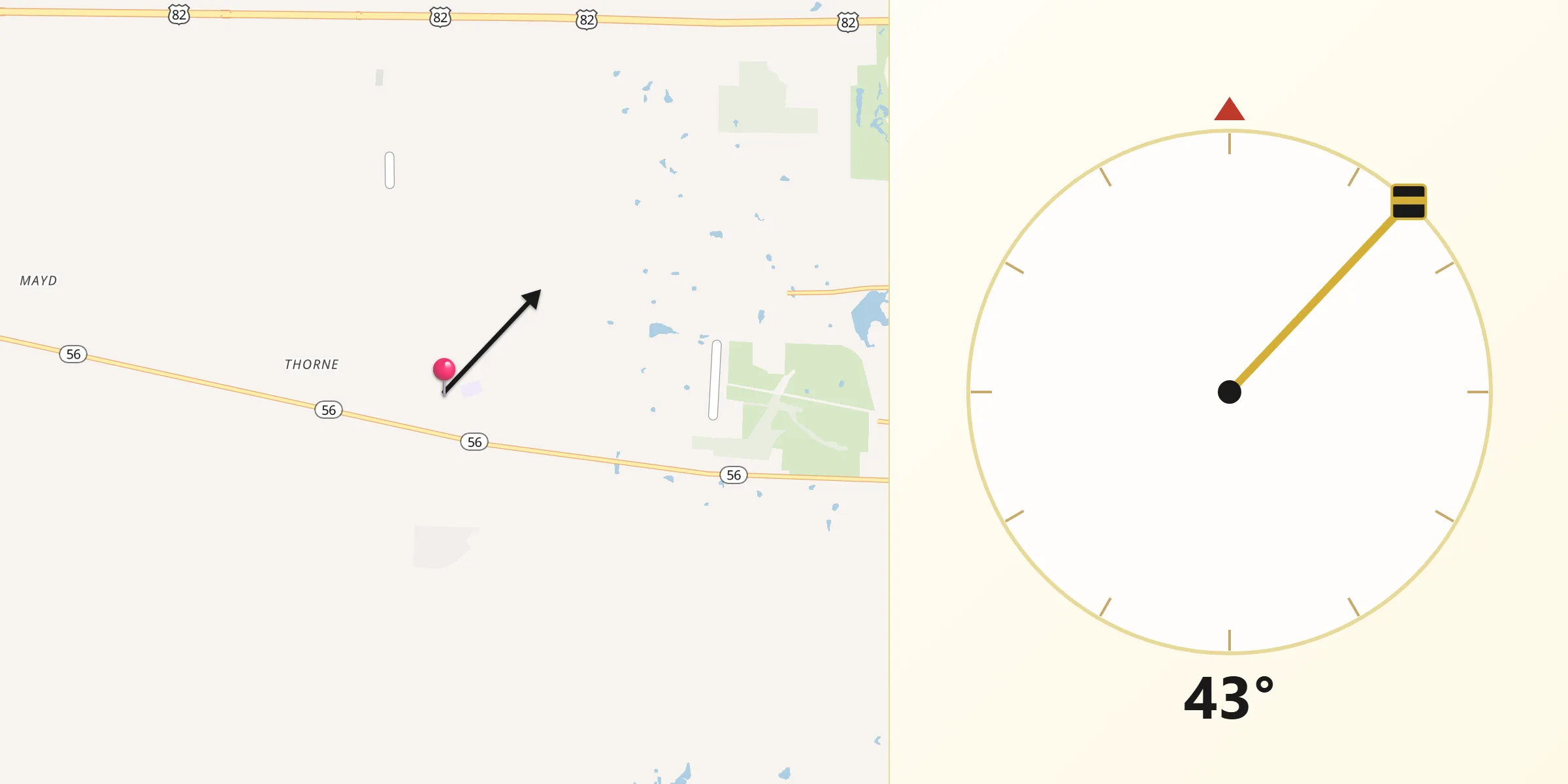 Qibla Direction from Southmayd