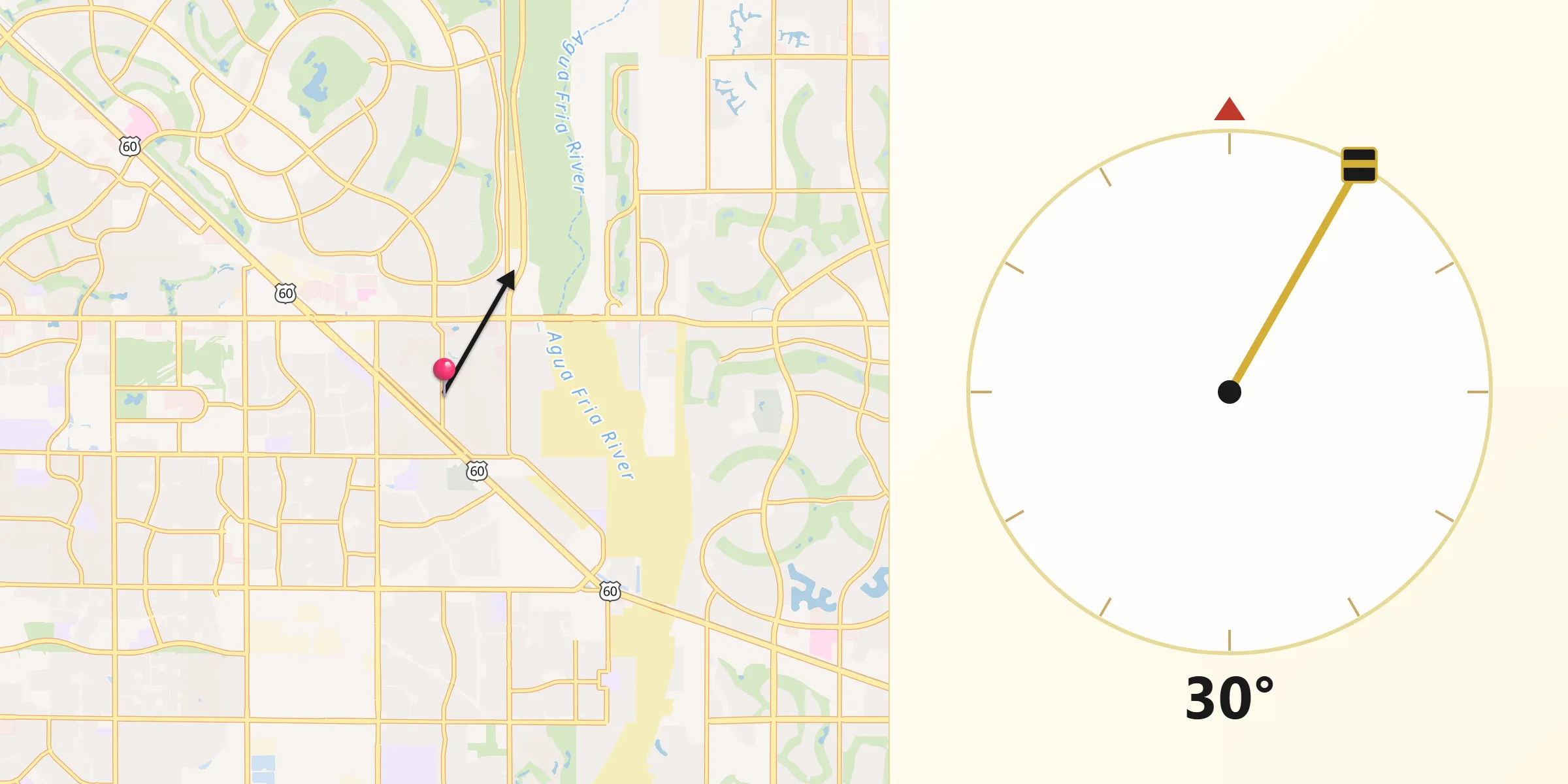 Qibla Direction from Surprise
