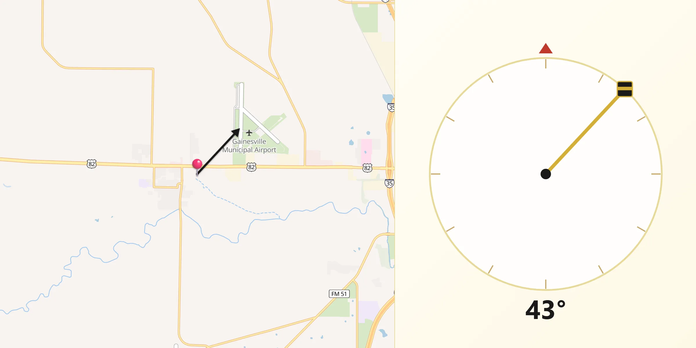 Qibla Direction from Cooke