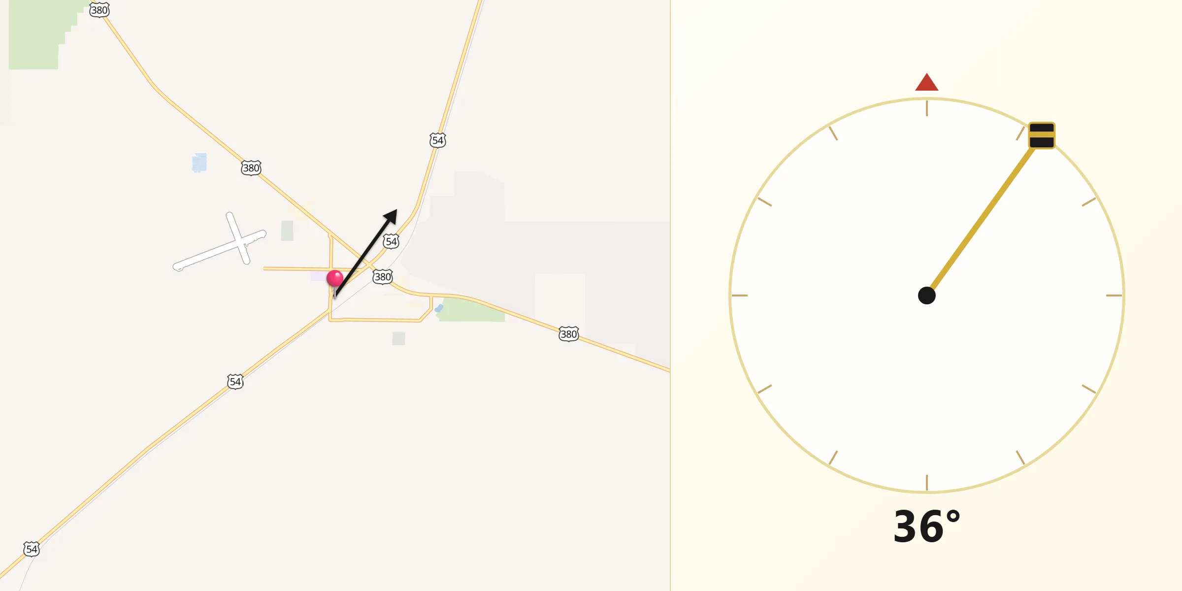 Qibla Direction from Carrizozo