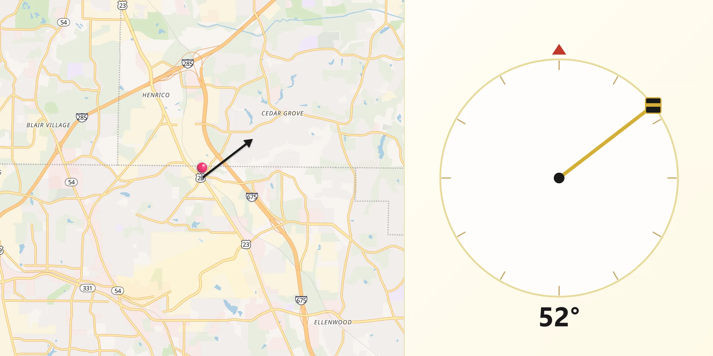 Qibla Direction from Conley